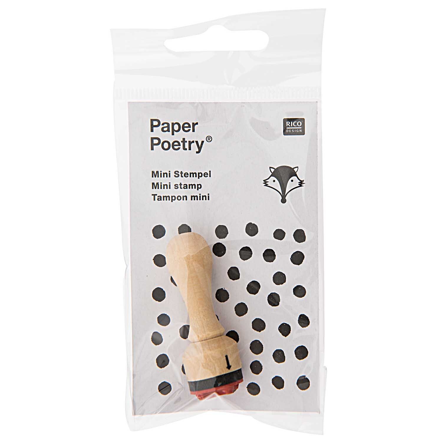 Paper Poetry Mini Stempel Fuchs Ø1,5cm von Rico Design