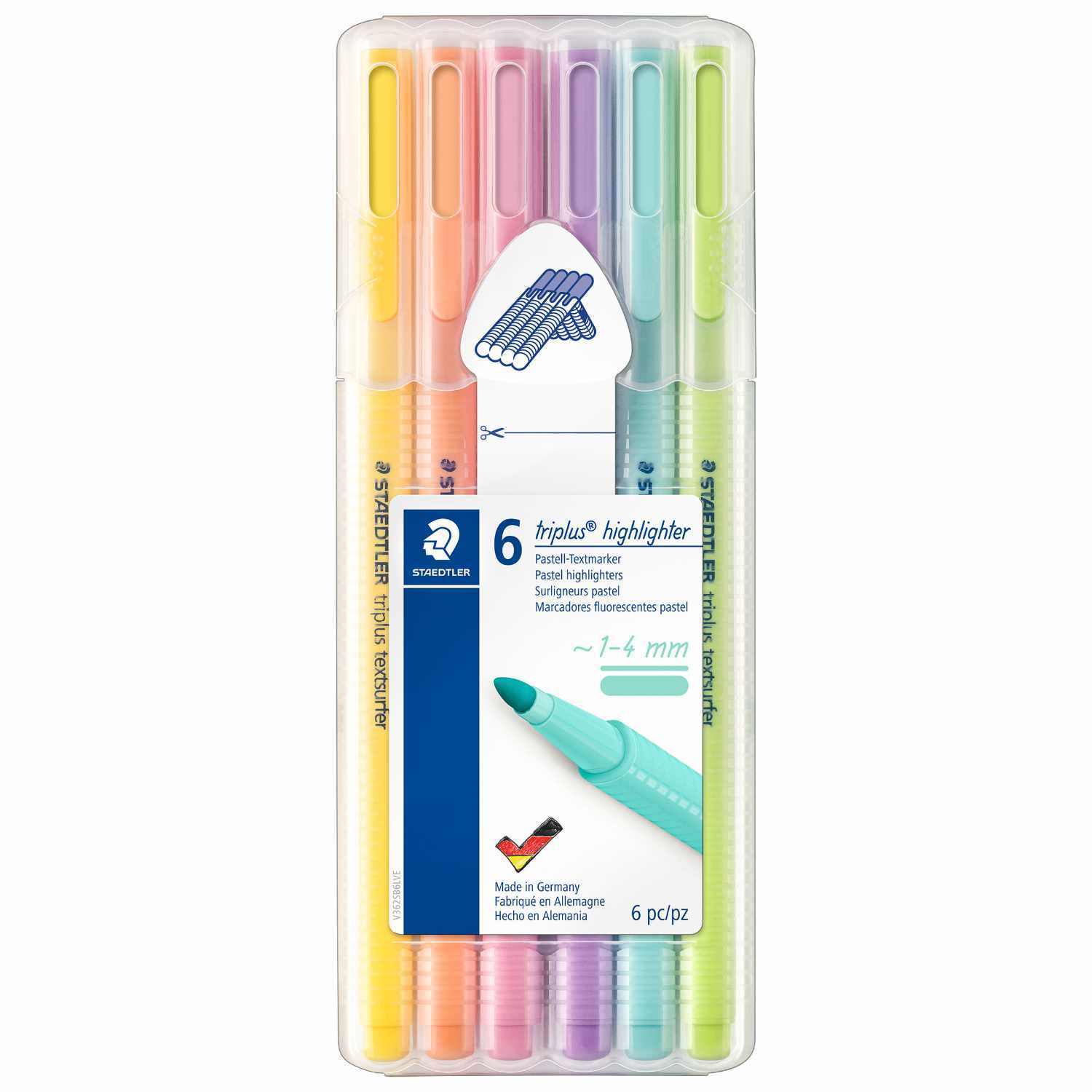 362 Textmarker Triplus Highlighter Pastell 6 Stück von STAEDTLER