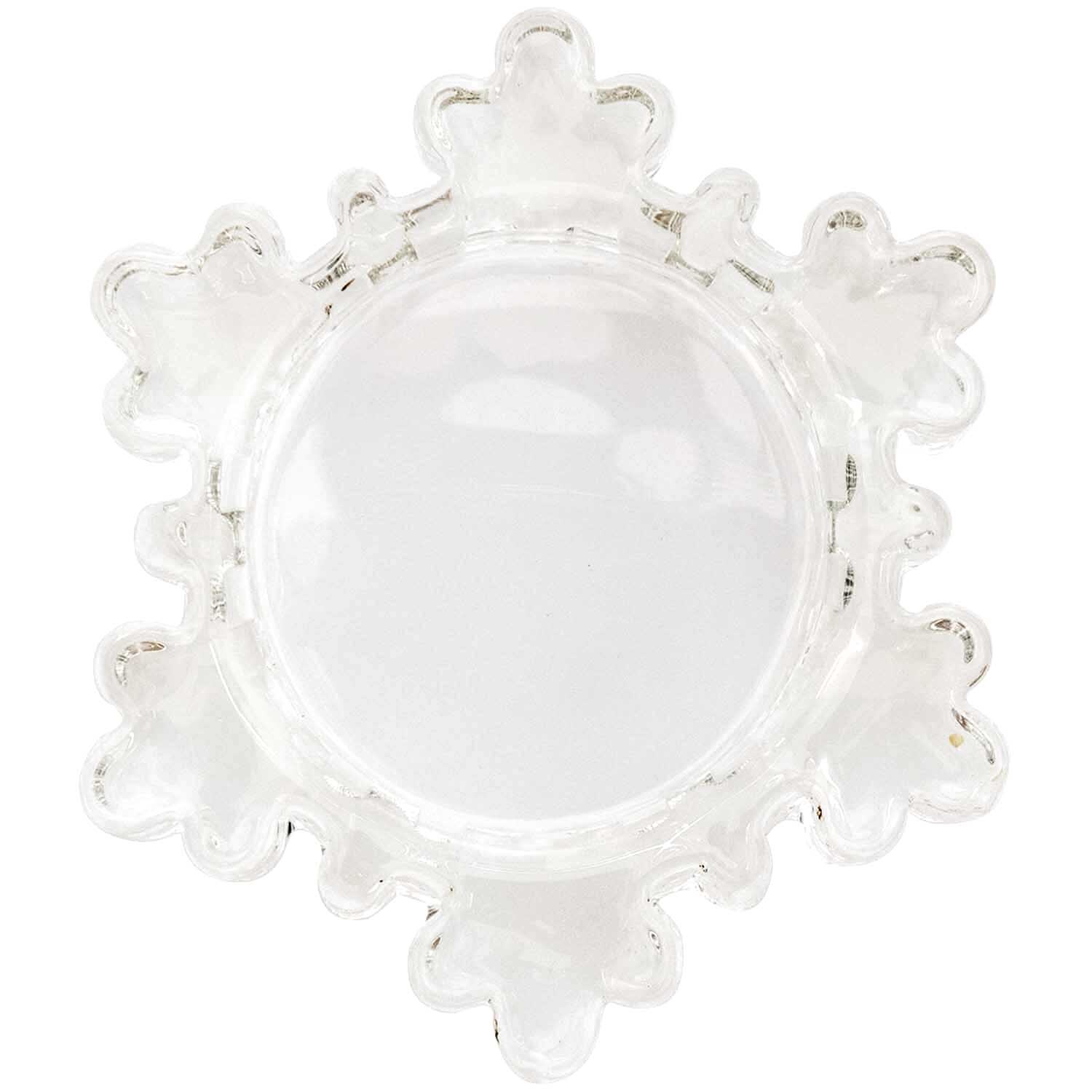 Teelichthalter Schneeflocke Glas 7,3x2,2x7,3cm von Rico Design