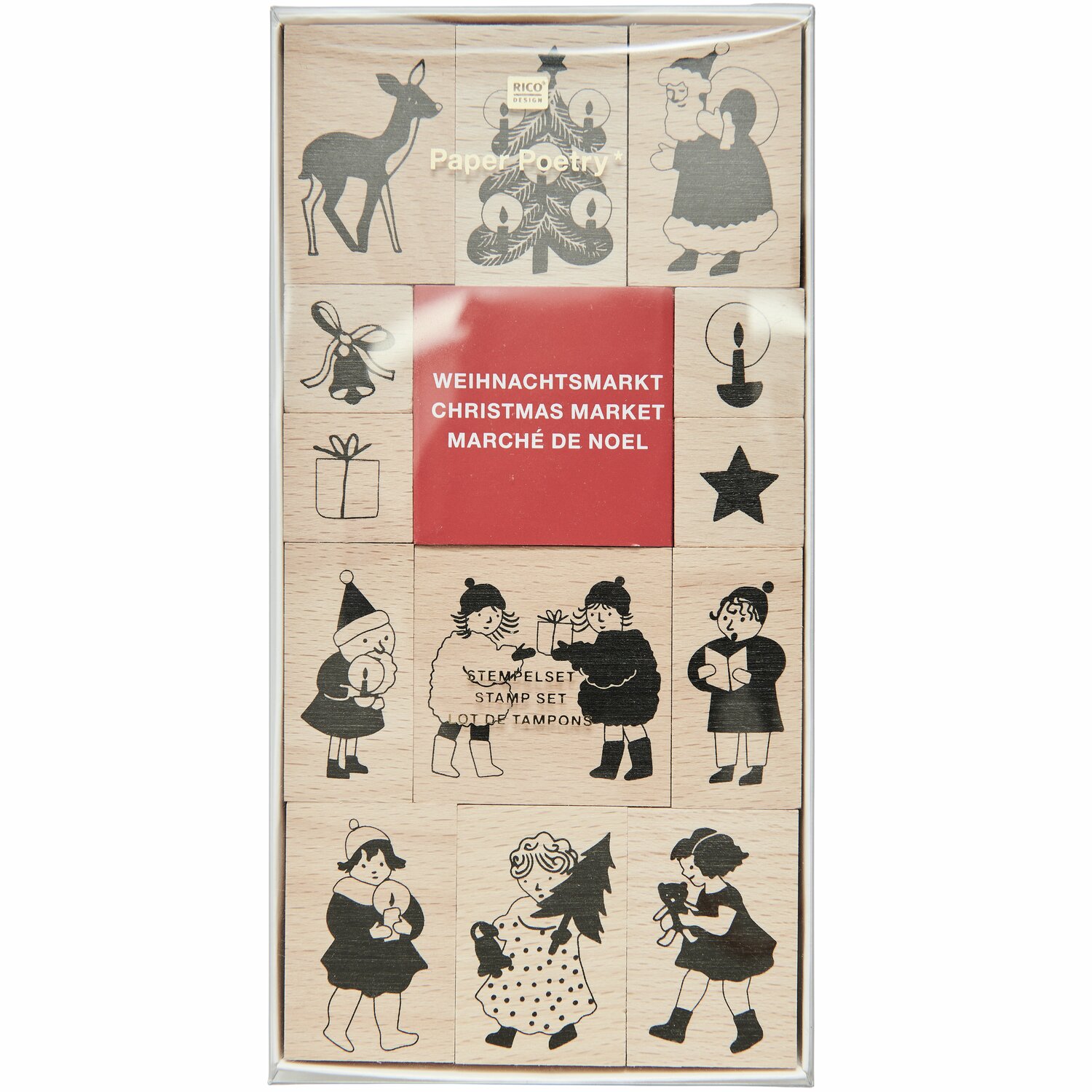 Paper Poetry Stempelset Kids  14-teilig von Rico Design