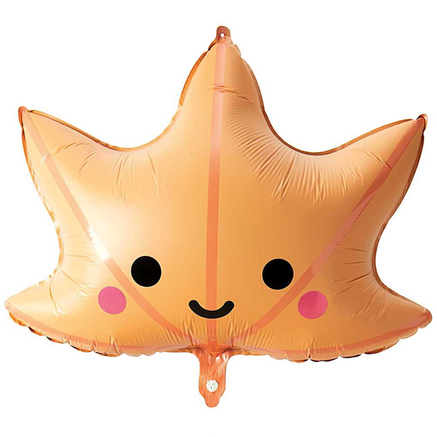Folienballon Ahornblatt 60x64cm in Orange von Rico Design, ideal für herbstliche Dekorationen.