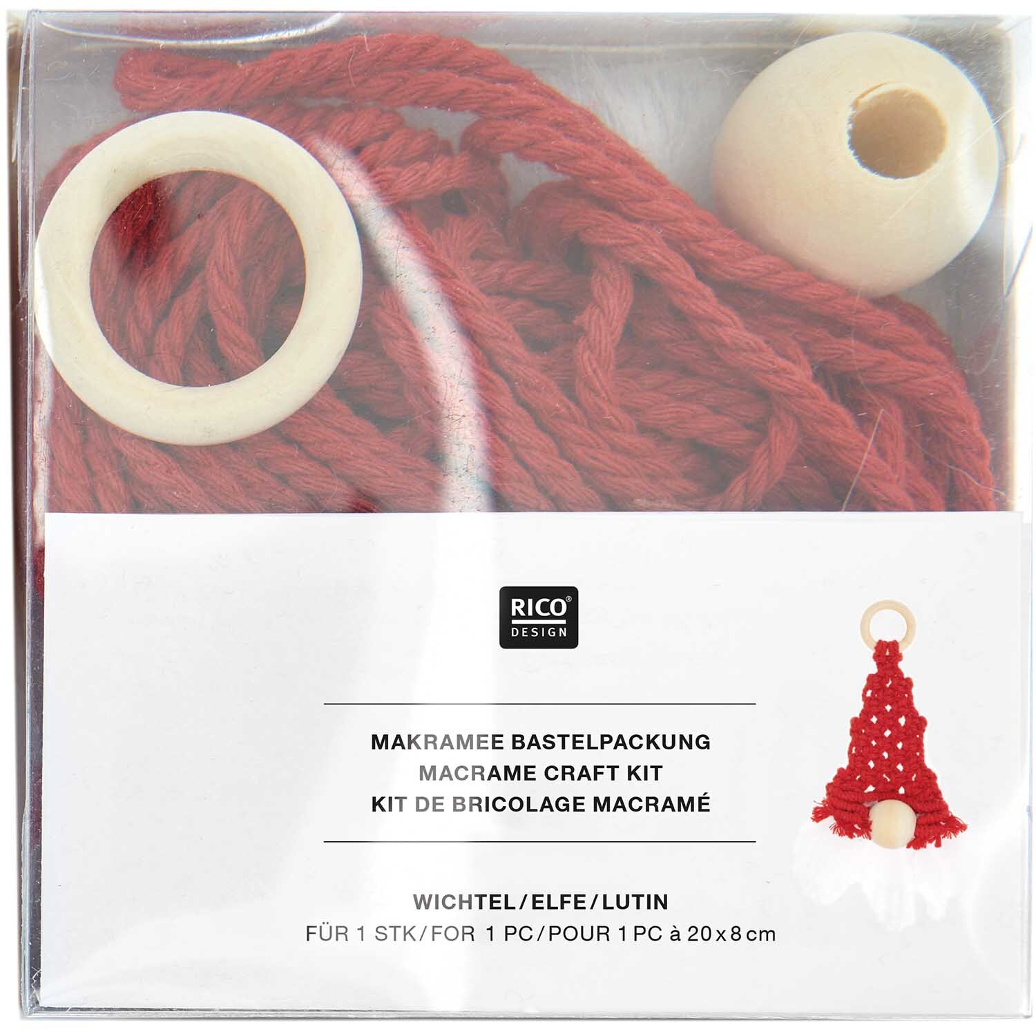 Makramee Set Wichtel 20x8cm von Rico Design