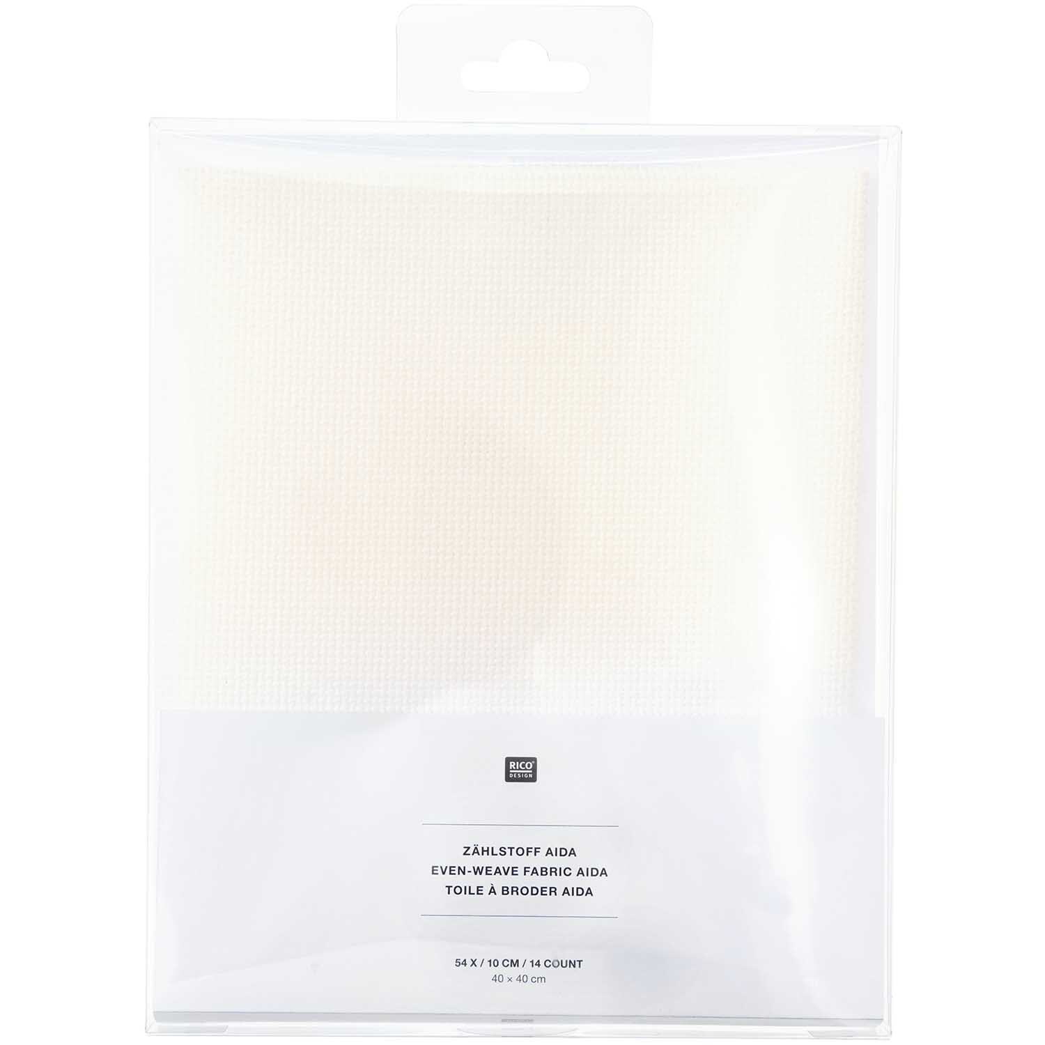 Zählstoff Aida wollweiß 5,4 Stiche/cm 40x40cm von Rico Design