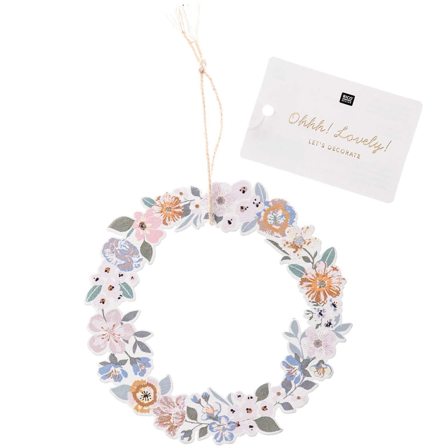 Hänger Blumenkranz bunt 1 Stück von Rico Design