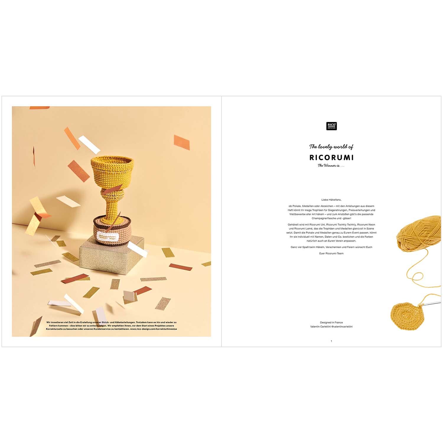 Ricorumi „The Winner is…" Sprachauswahl deutsch von Rico Design