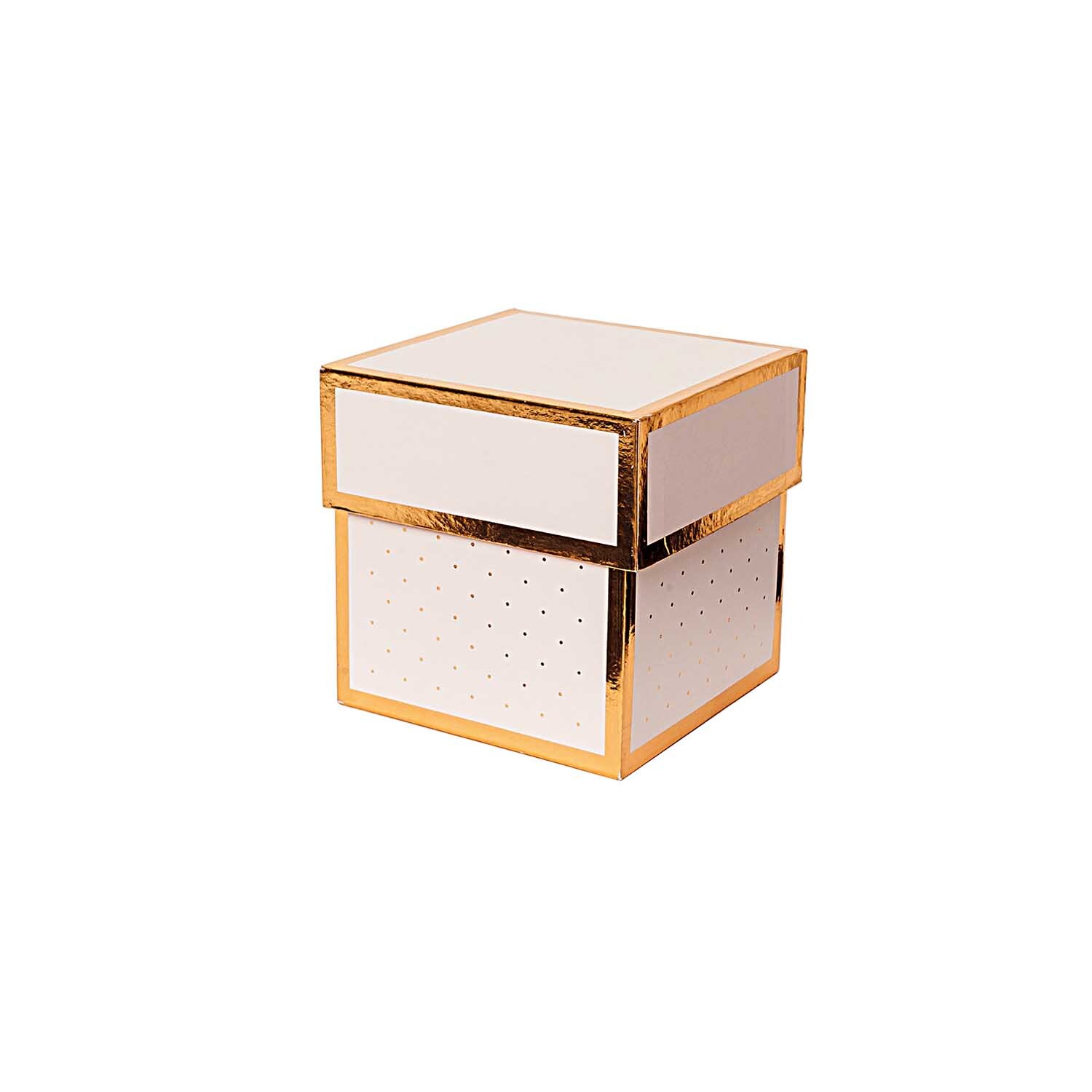 Paper Poetry Geschenkschachtel eckig rosa von Rico Design, mit goldenen Akzenten und elegantem Design. Ideal für stilvolle Geschenkverpackungen.