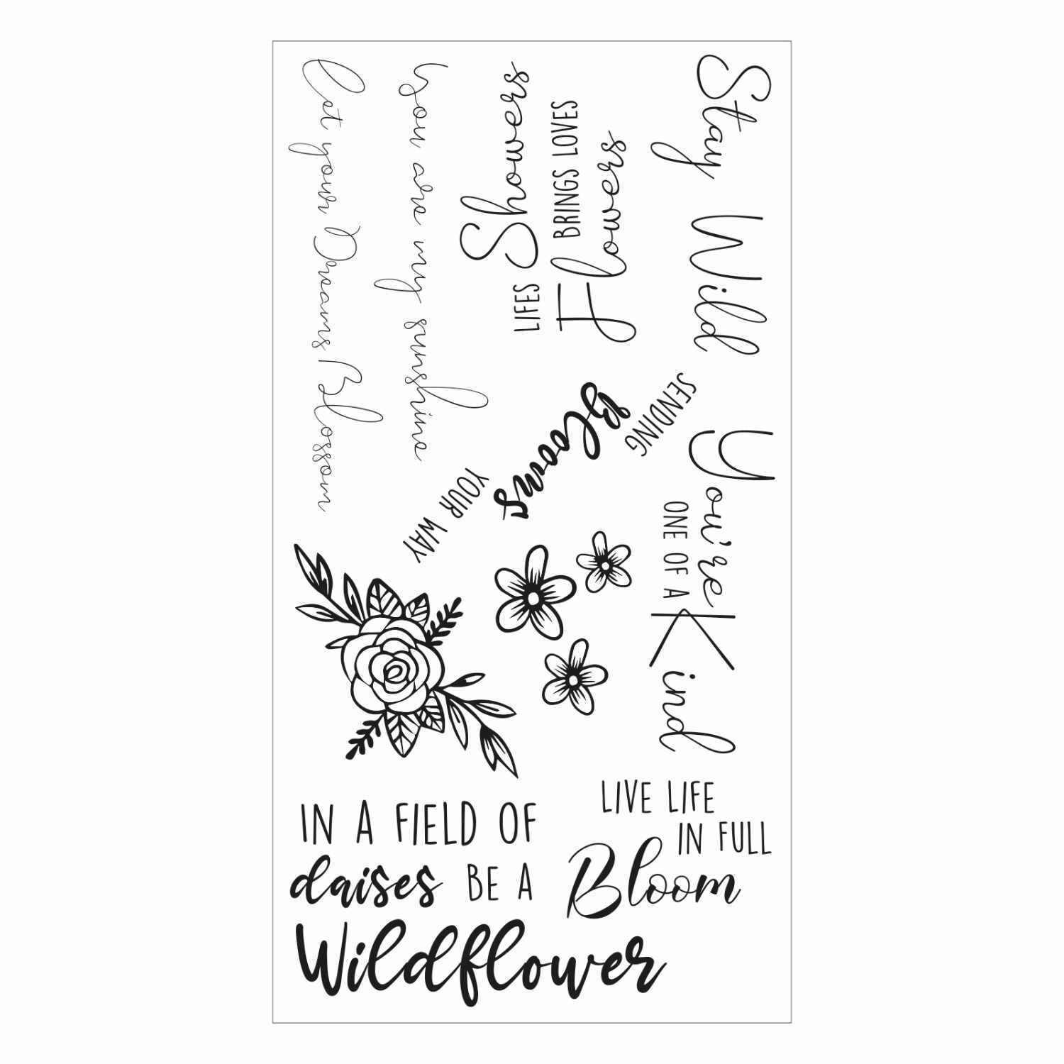 Clear Stamps Set Spring Bloom Sentiments von idee. Creativmarkt