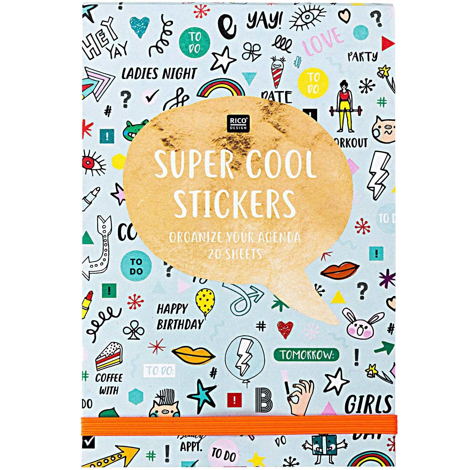 Paper Poetry Stickerbuch Wonderland mit bunten Aufklebern und Illustrationen auf mintfarbenem Hintergrund. Ideal zum Dekorieren und Planen.