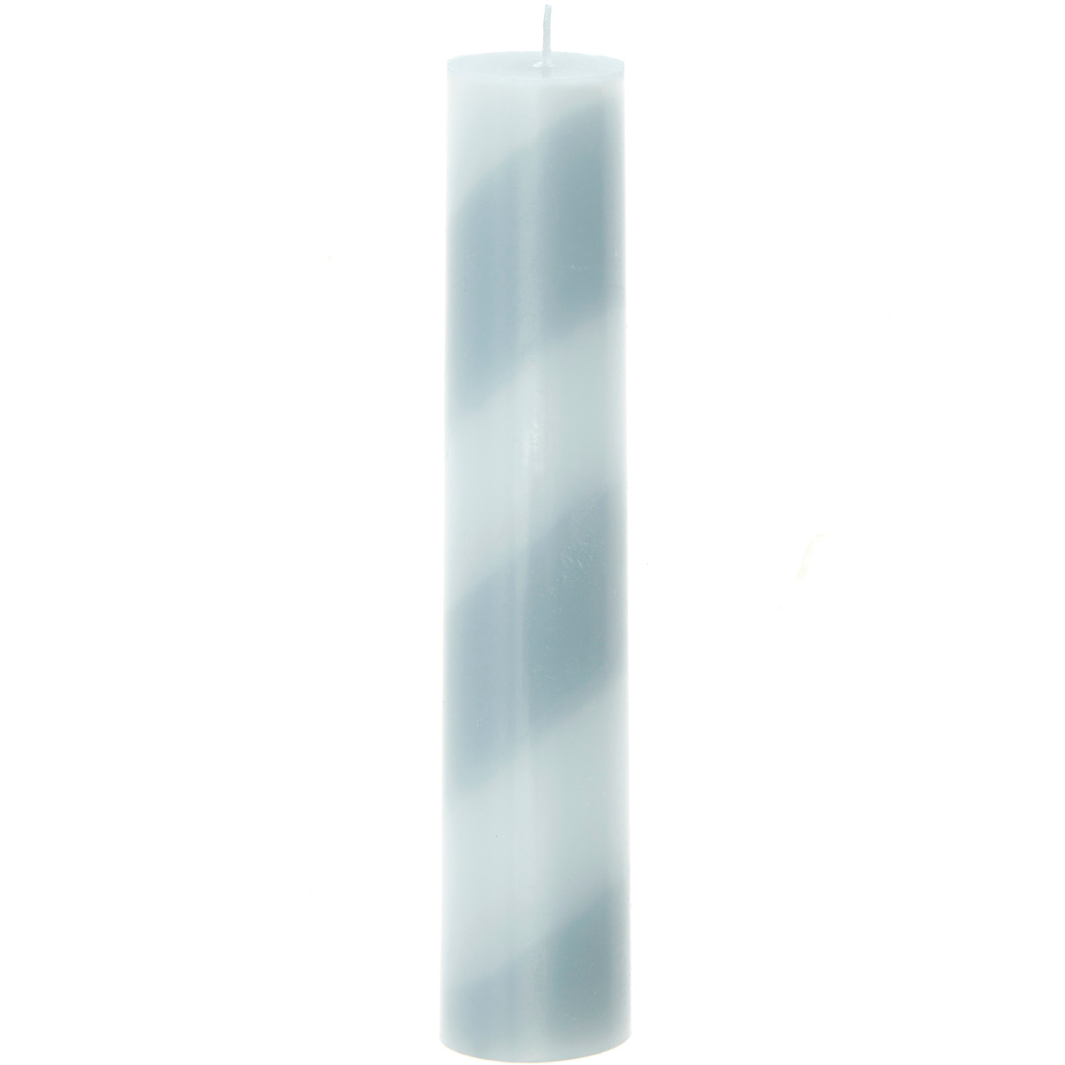 Stabkerze diagonal gestreift Ø4x20cm Farbe Dunkelblau/Blau von Rico Design
