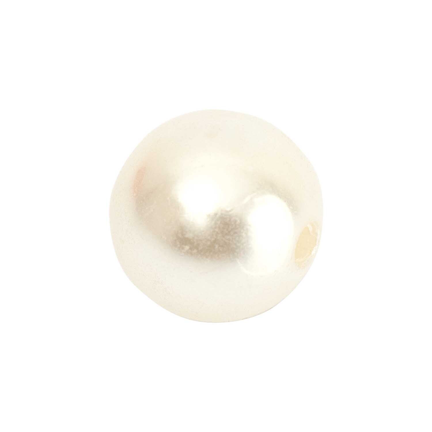 Renaissance-Perle 16mm von Rico Design, naturfarben, glänzend und rund, ideal für Schmuckdesign.