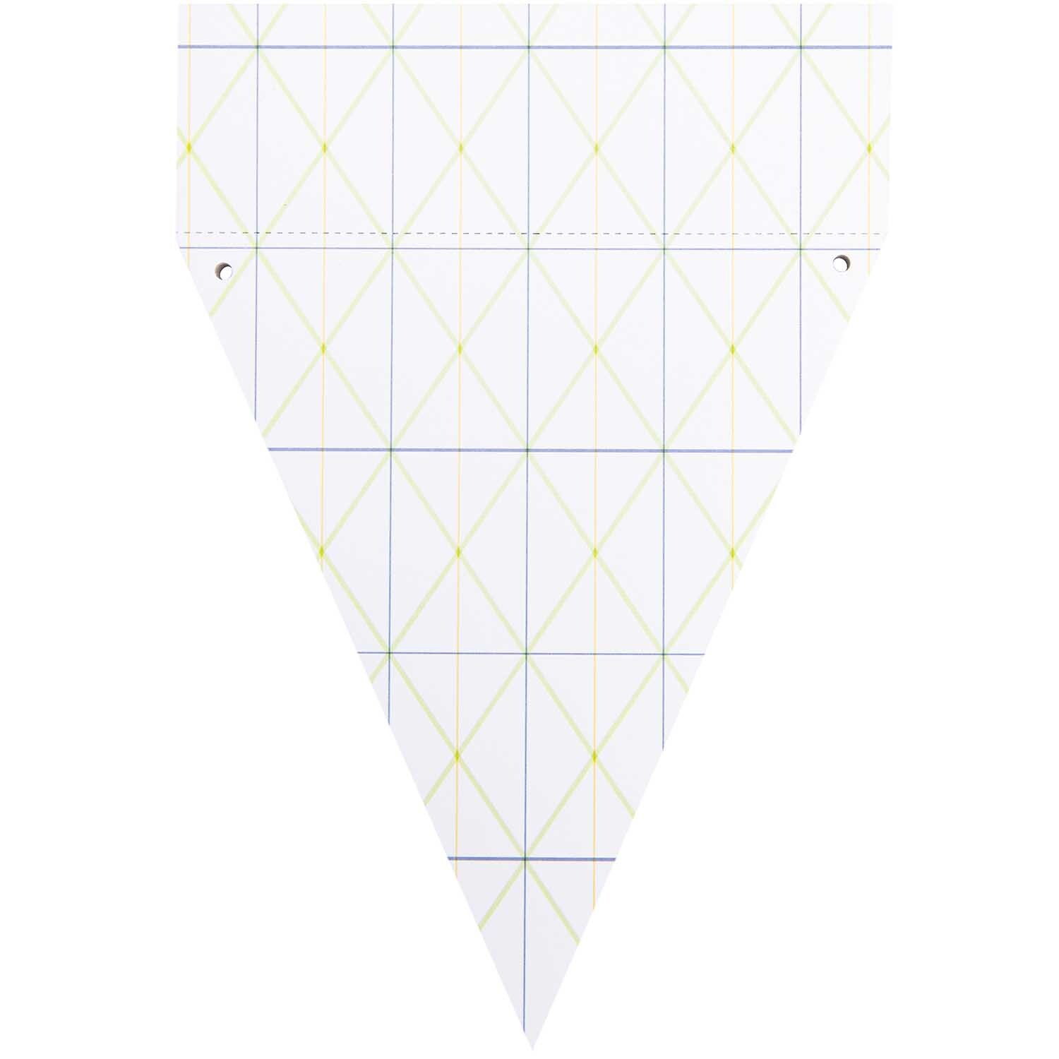 Paper Poetry Wimpel-Block mit geometrischem Muster, ideal für kreative Dekorationen. Marke: Rico Design.