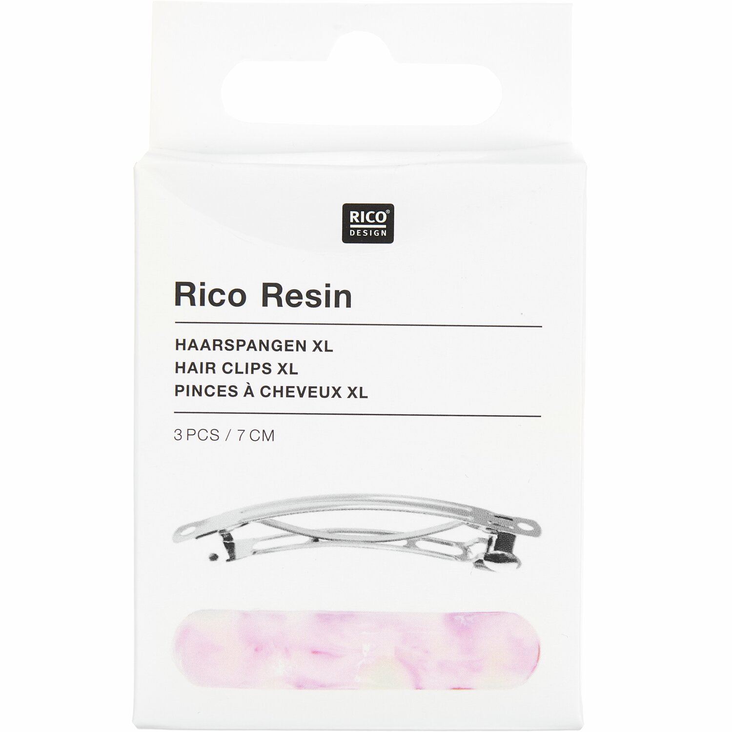 Haarspange  7cm 3 Stück von Rico Design