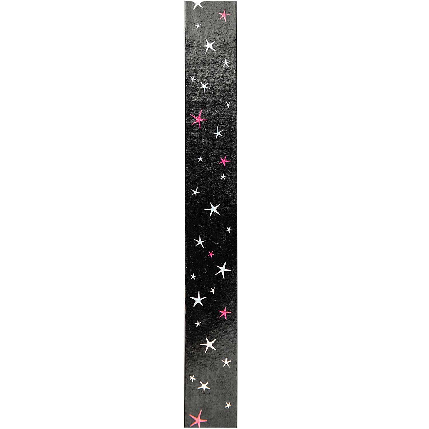 Paper Poetry Tape mit Sternenmuster auf schwarzem Hintergrund, 15mm breit, 10m lang, von Rico Design.