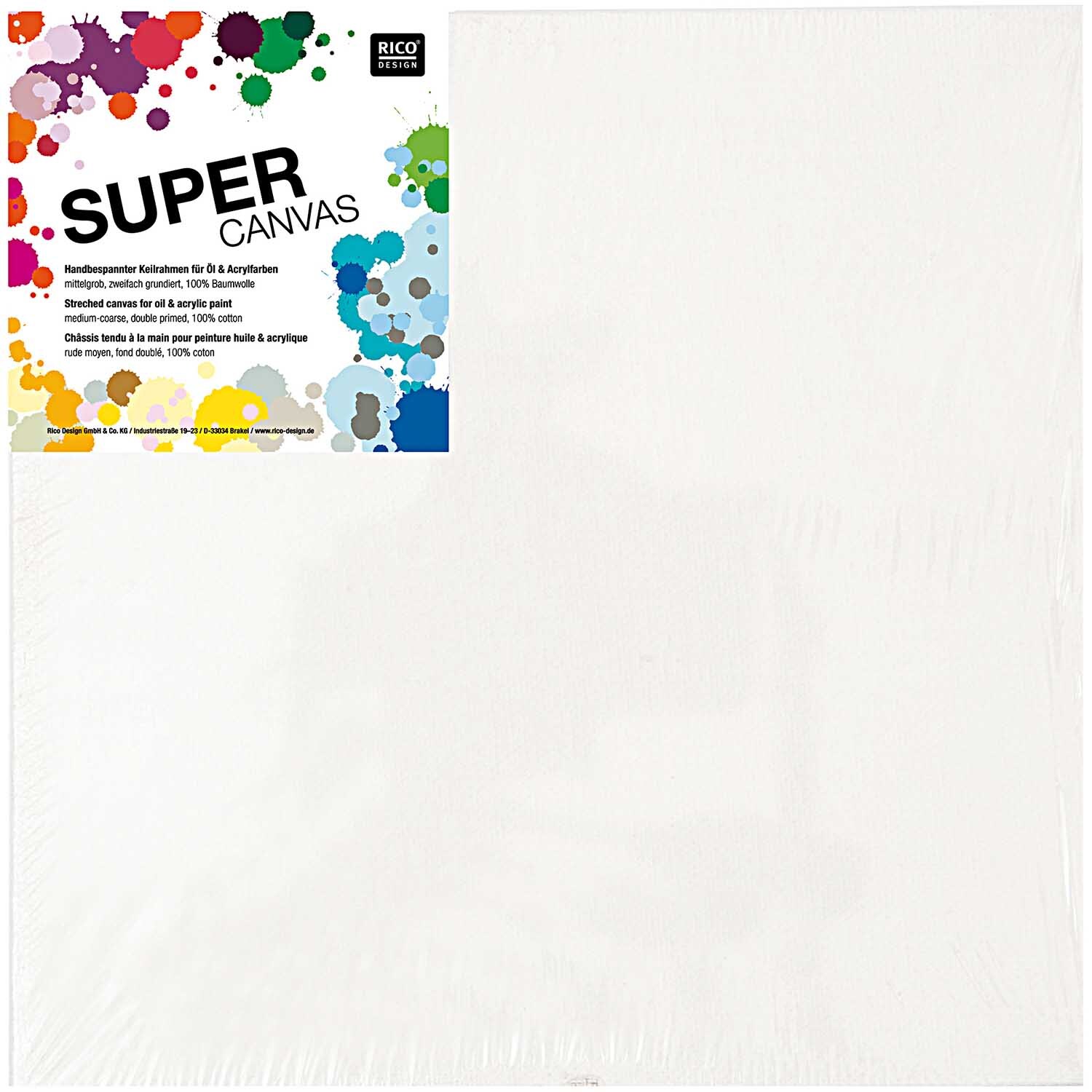Super Canvas Keilrahmen Größe 30 x 30 cm von Rico Design