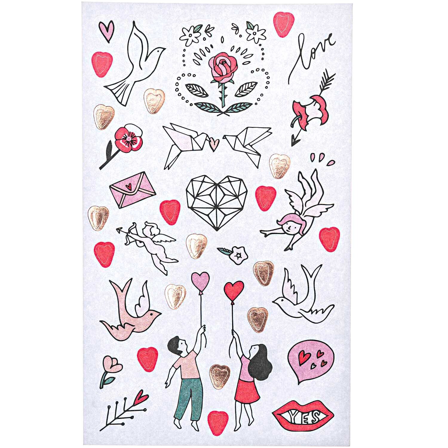 Paper Poetry Sticker It must be love 4 Blatt von Rico Design