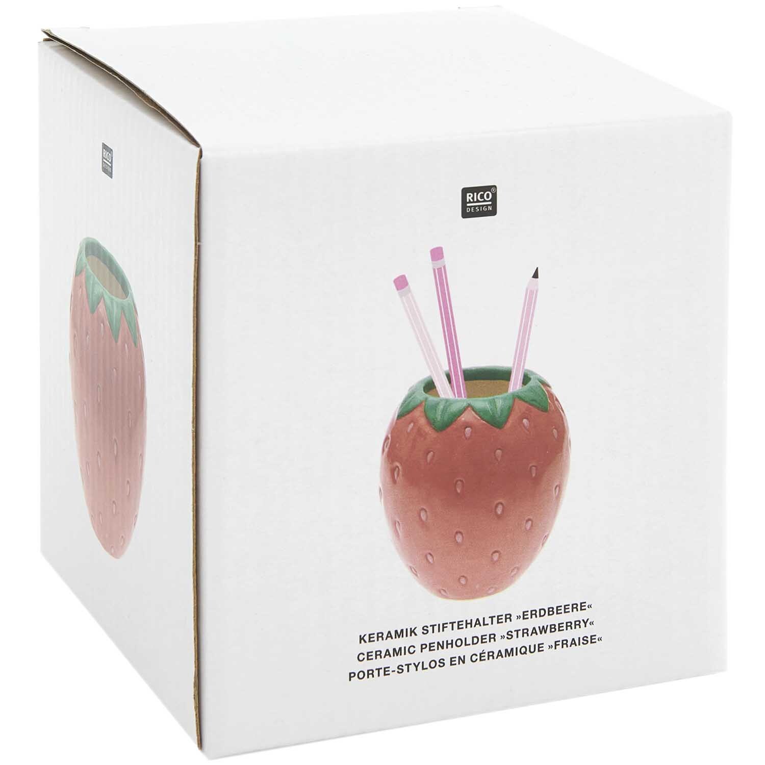 Keramik Stiftehalter Erdbeere Ø10,5cm von Rico Design