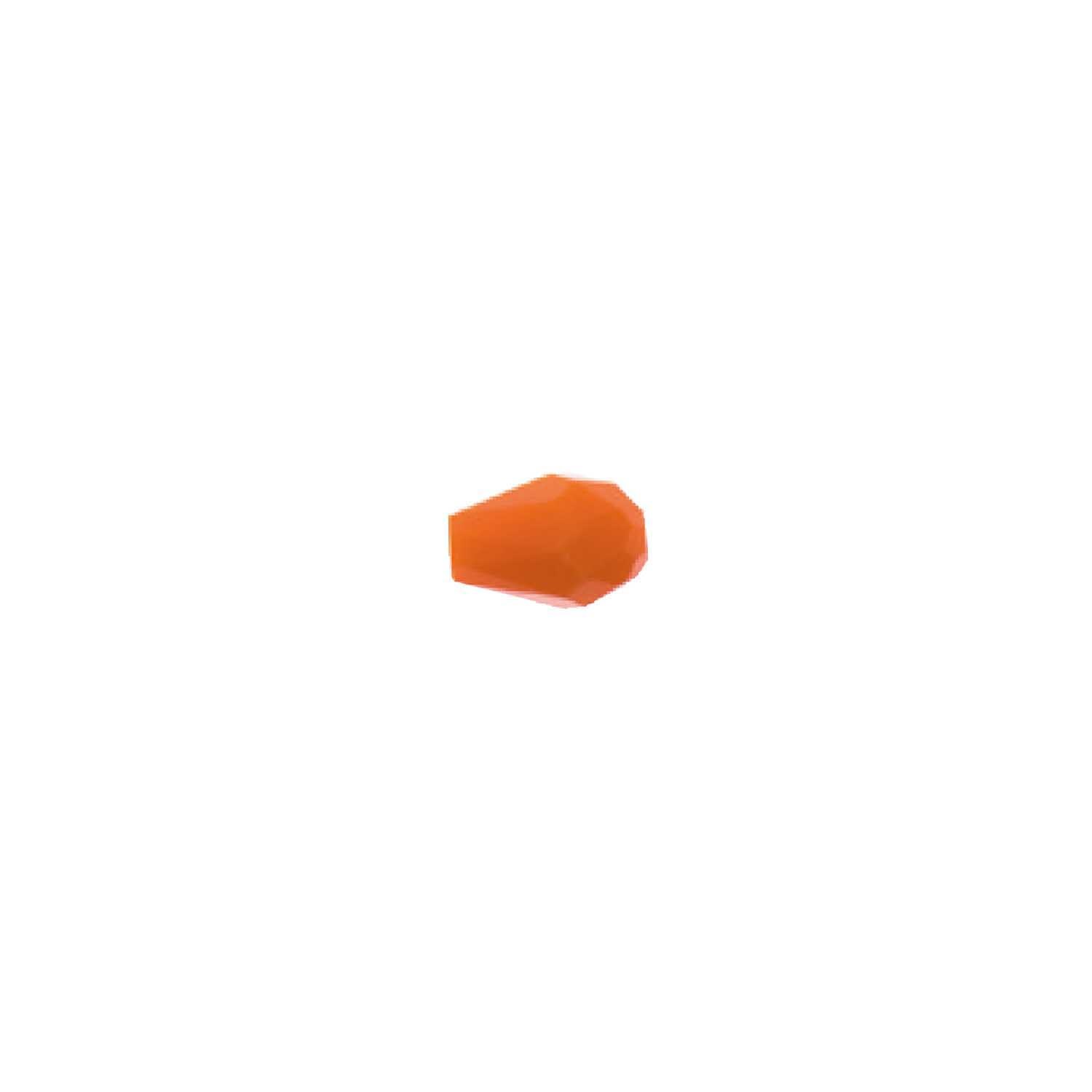 Glasschliffperle 5x4mm von Rico Design, leuchtend orange, ideal für Schmuckdesigns.