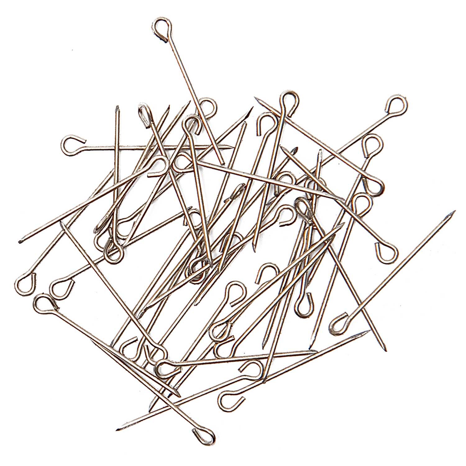Pailletten-Nadeln mit Schlaufe in silber von Rico Design, ideal für kreative Bastelprojekte.