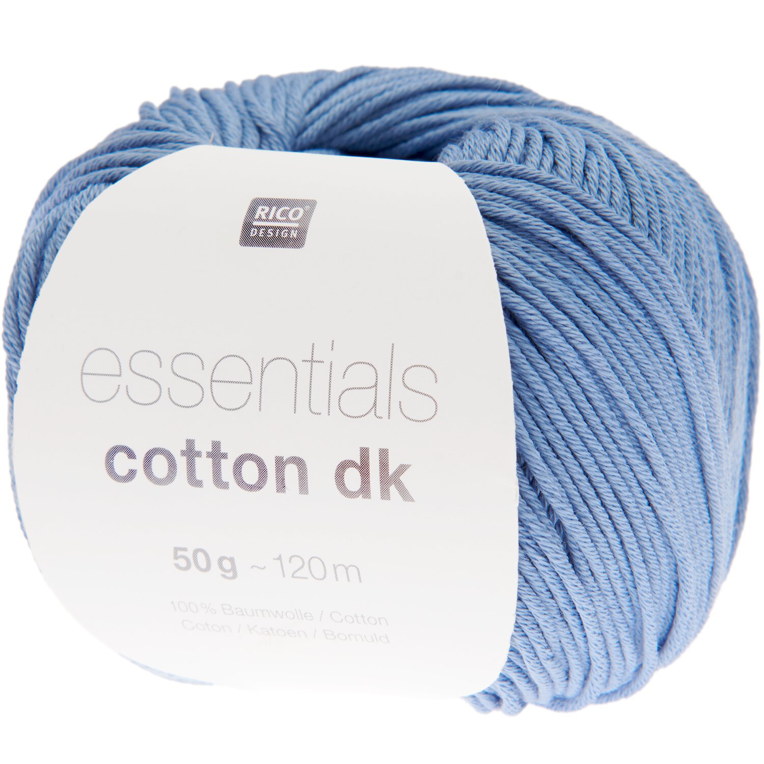 Essentials Cotton dk 50g 120m Farbe Taubenblau von Rico Design