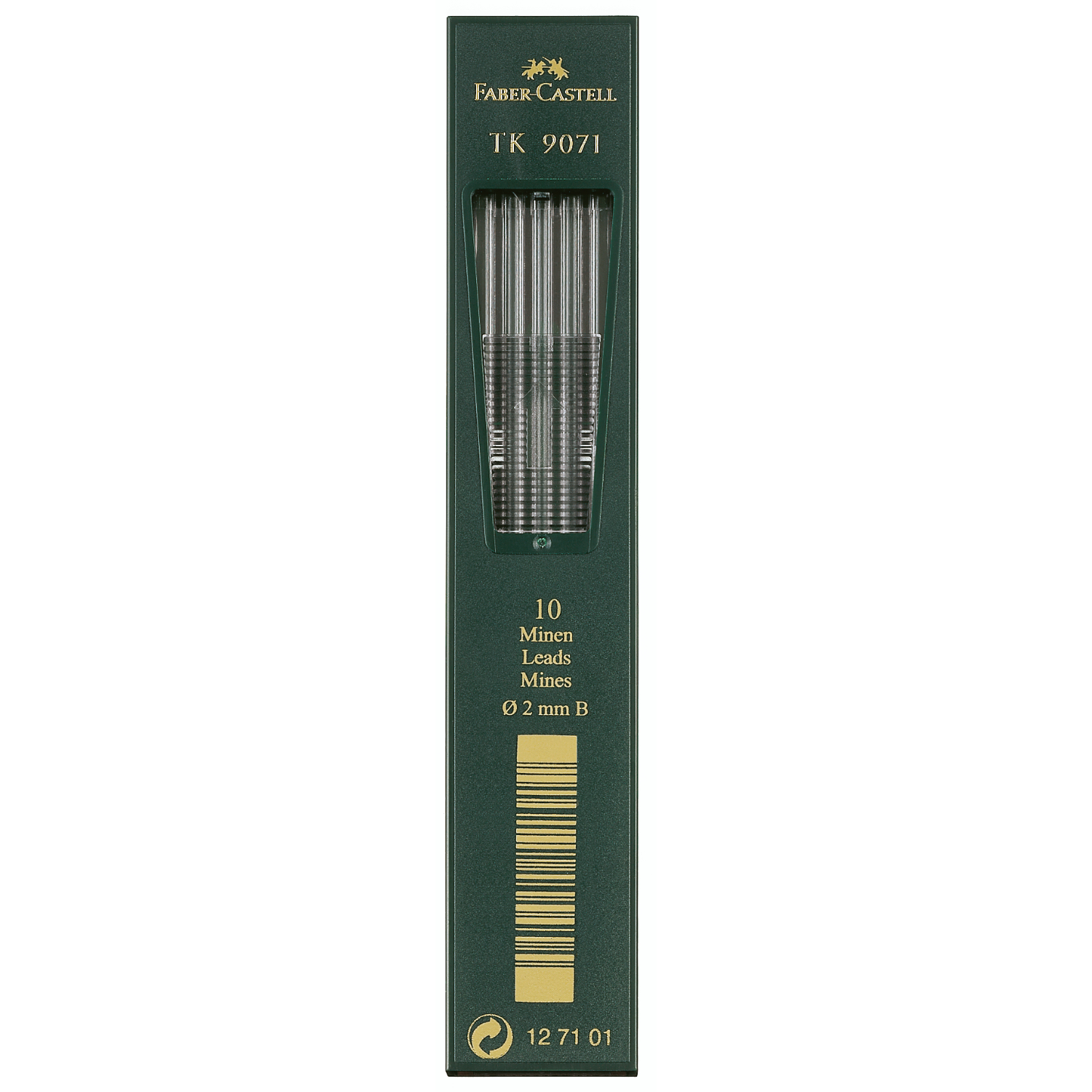 TK 9071 Fallmine von Faber Castell, 13cm, 10 Stück. Hochwertige Minen für präzises Zeichnen und Schreiben.