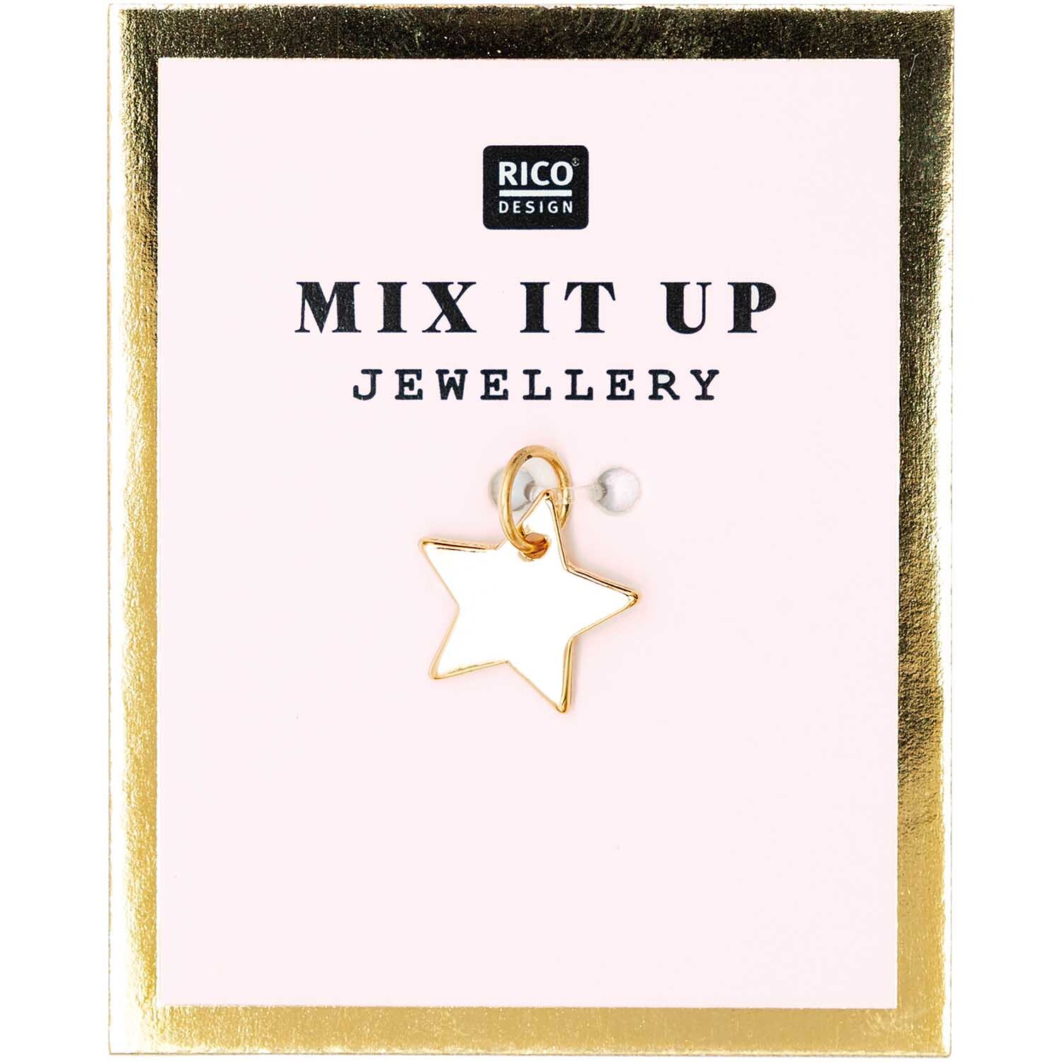 Mix it Up - Jewellery Stern Anhänger gold Ø10mm von Rico Design