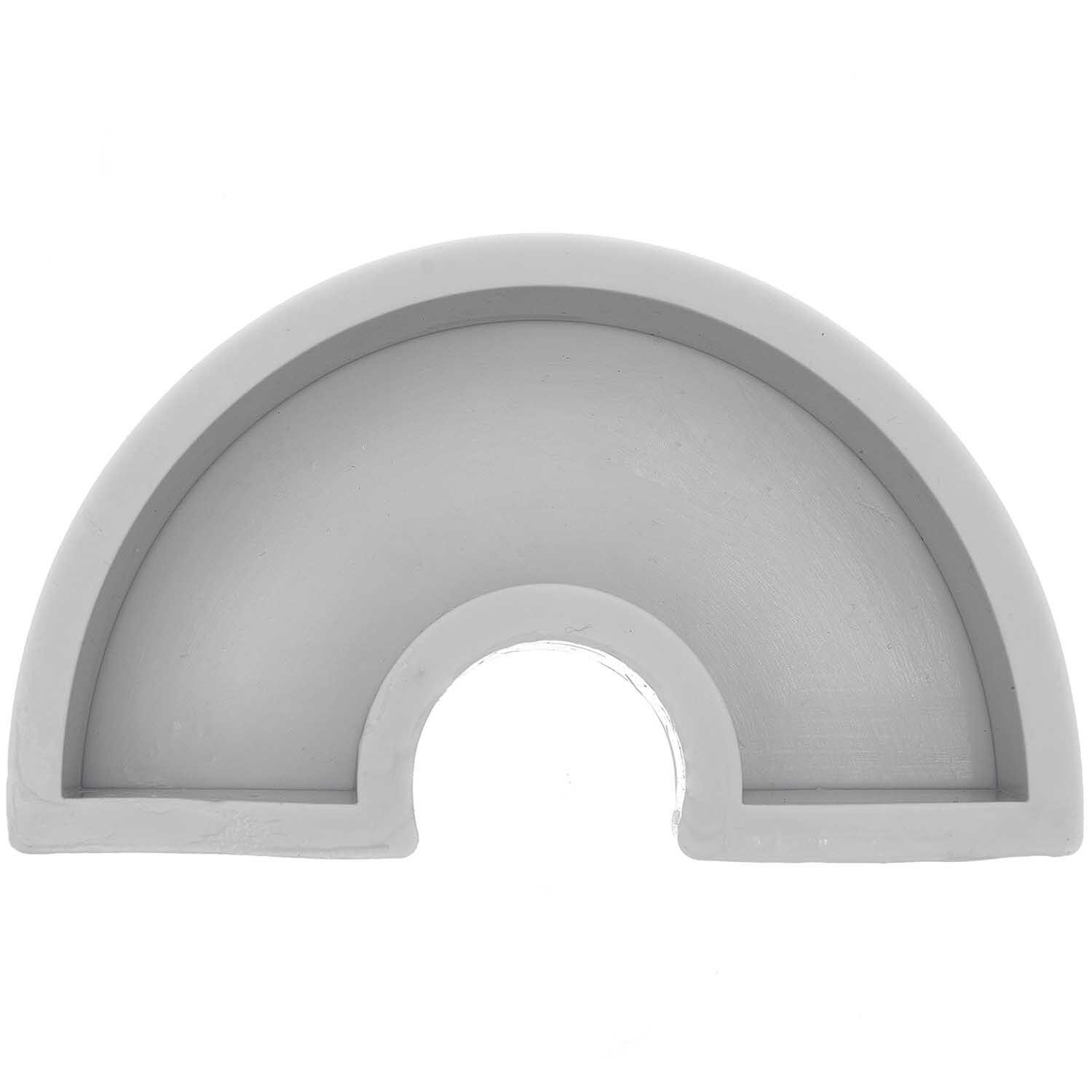 Kerzengießform flach Regenbogen von Rico Design in Grau, ideal für kreative Kerzenprojekte.