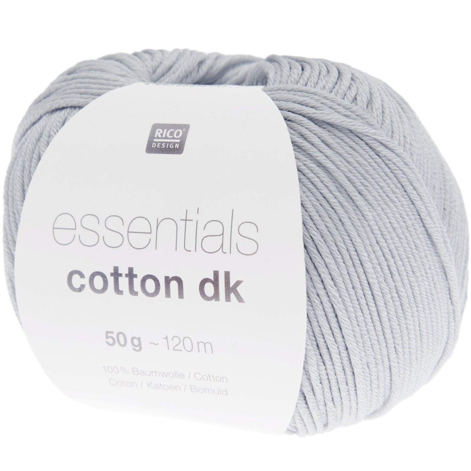 Essentials Cotton dk 50g 120m Farbe Silber von Rico Design