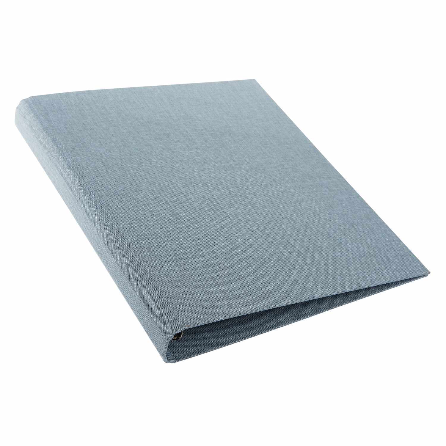 Fotoringbuch A4 in blaugrau von goldbuch, zeigt ein elegantes Design mit glattem Einband.