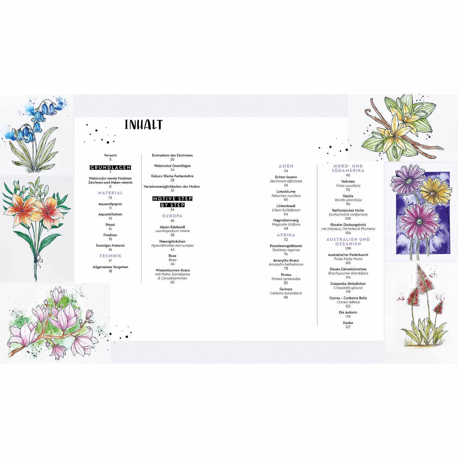 Watercolor - Florale Motive Around The World von Edition Michael Fischer 