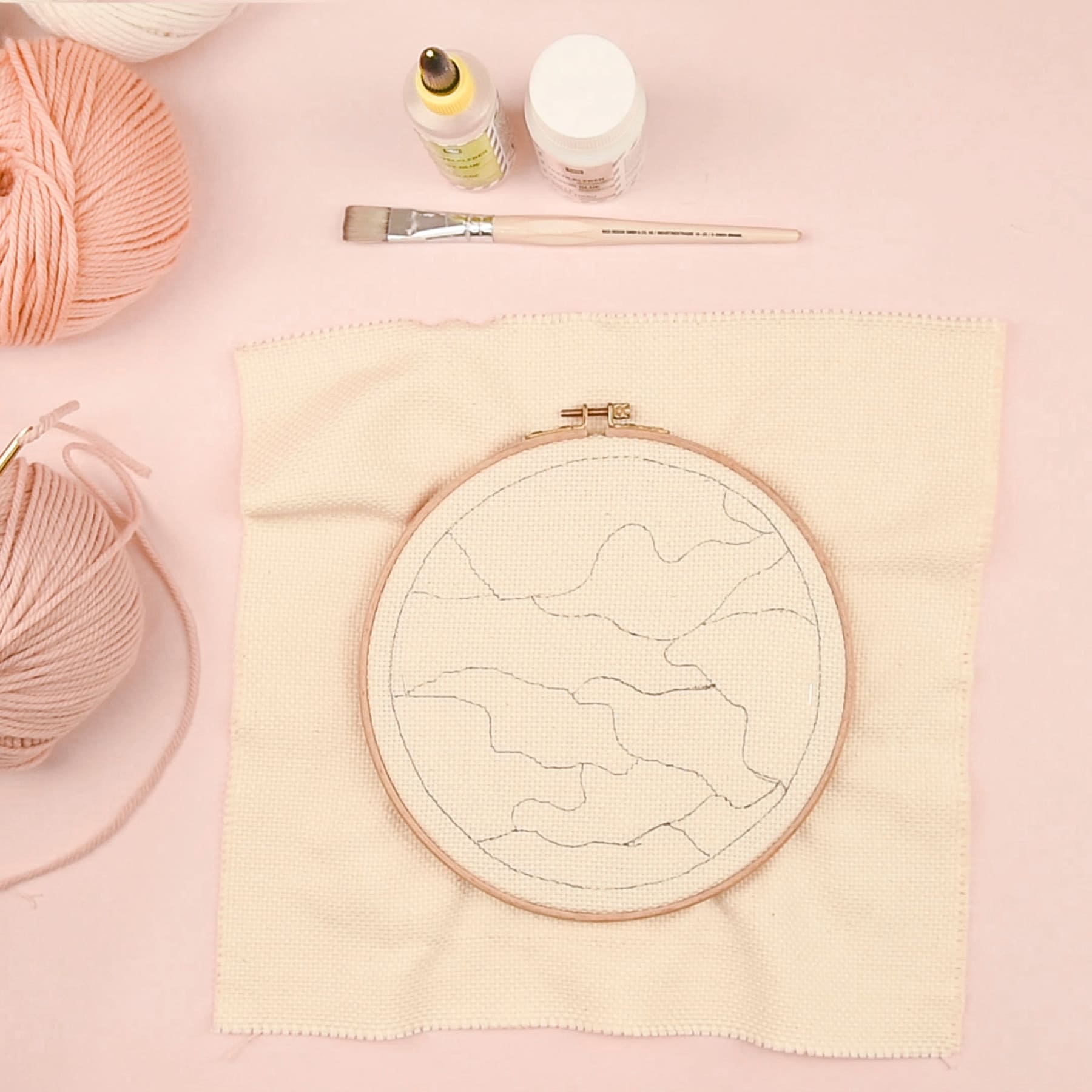 Schritt 4 - Motiv übertragen für ein Punch Needle Projekt