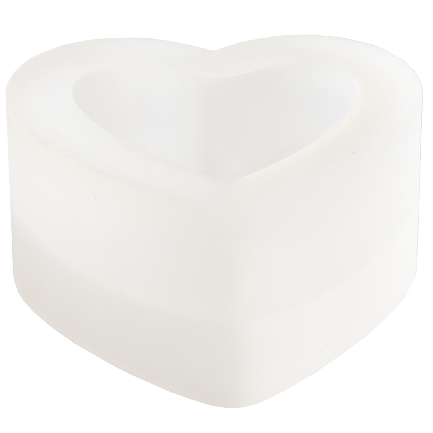 Silikon Gießform Herz von Rico Design, weiß, 6,7x7x3,5cm. Ideal für kreative Bastelprojekte.