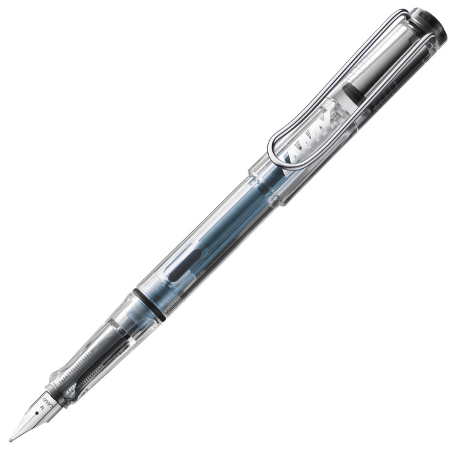 Füllhalter vista von Lamy mit transparenter Hülle und Feder M, ideal für präzises Schreiben.