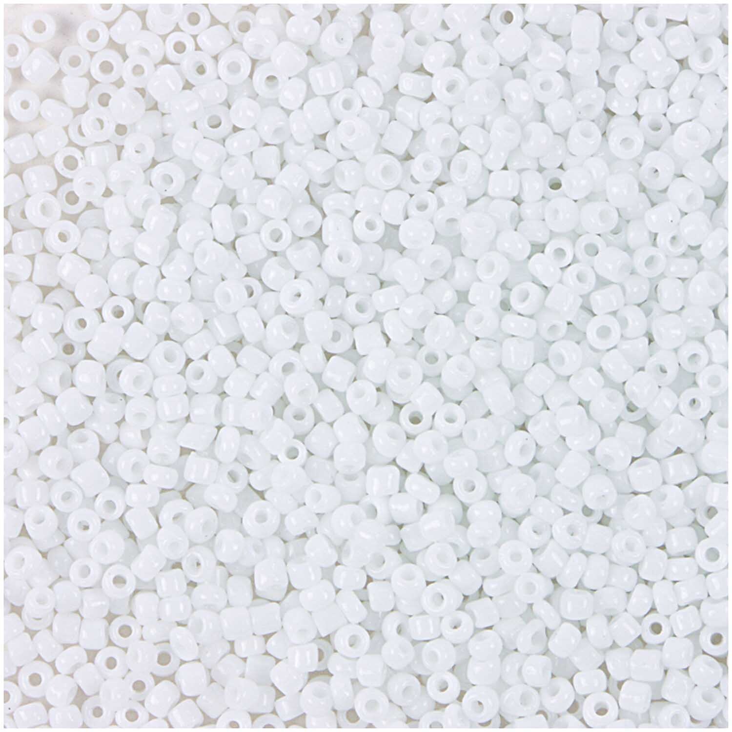 Rocailles Perlen 2mm 14g von Rico Design in Weiß Opak, perfekt für kreative Bastelprojekte.