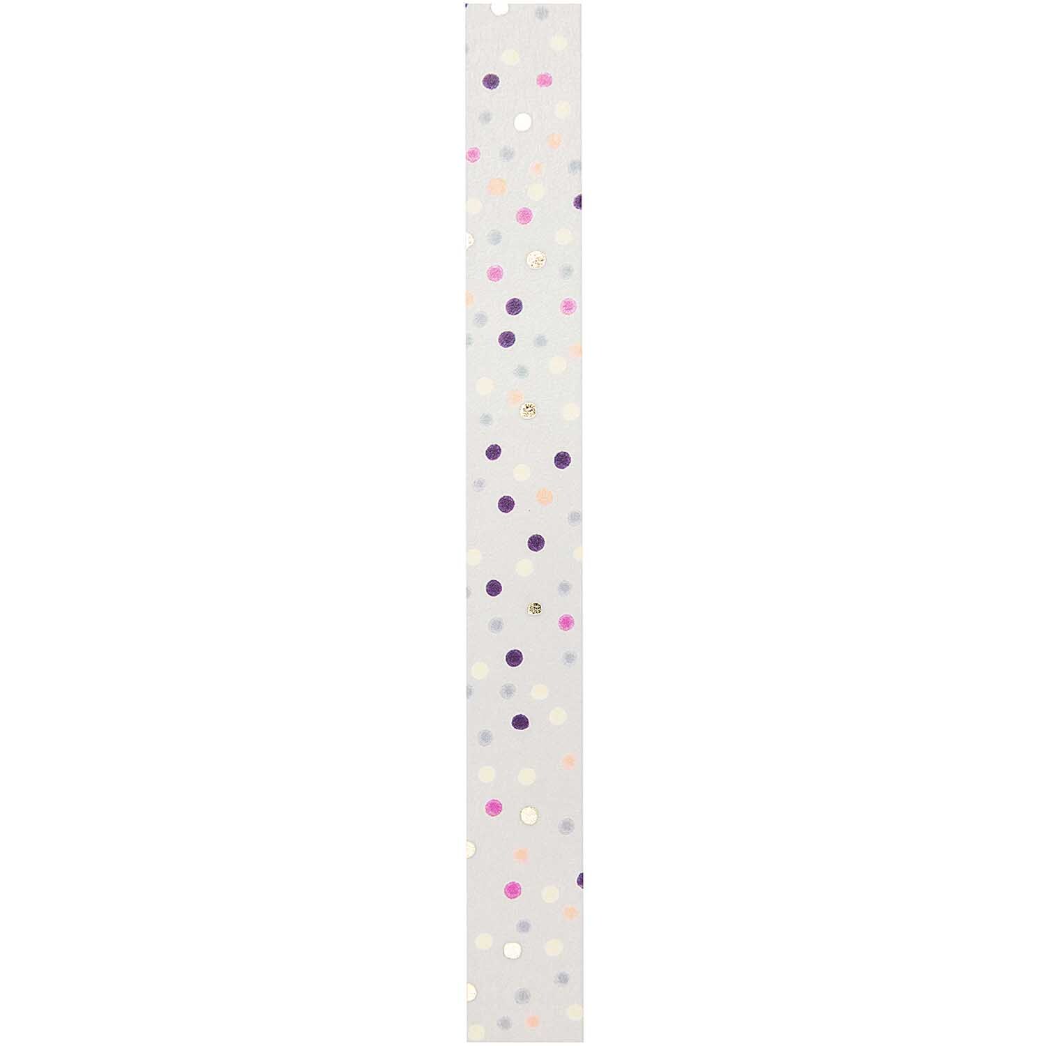 Paper Poetry Tape Crafted Nature mit bunten Punkten auf hellem Hintergrund, 1,5 cm breit, 10 m lang.