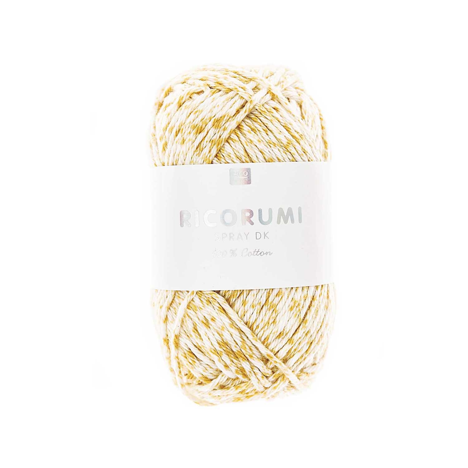Creative Ricorumi Spray dk: Gelbes Garnknäuel von Rico Design, 25g, ideal für kreative Strickprojekte.