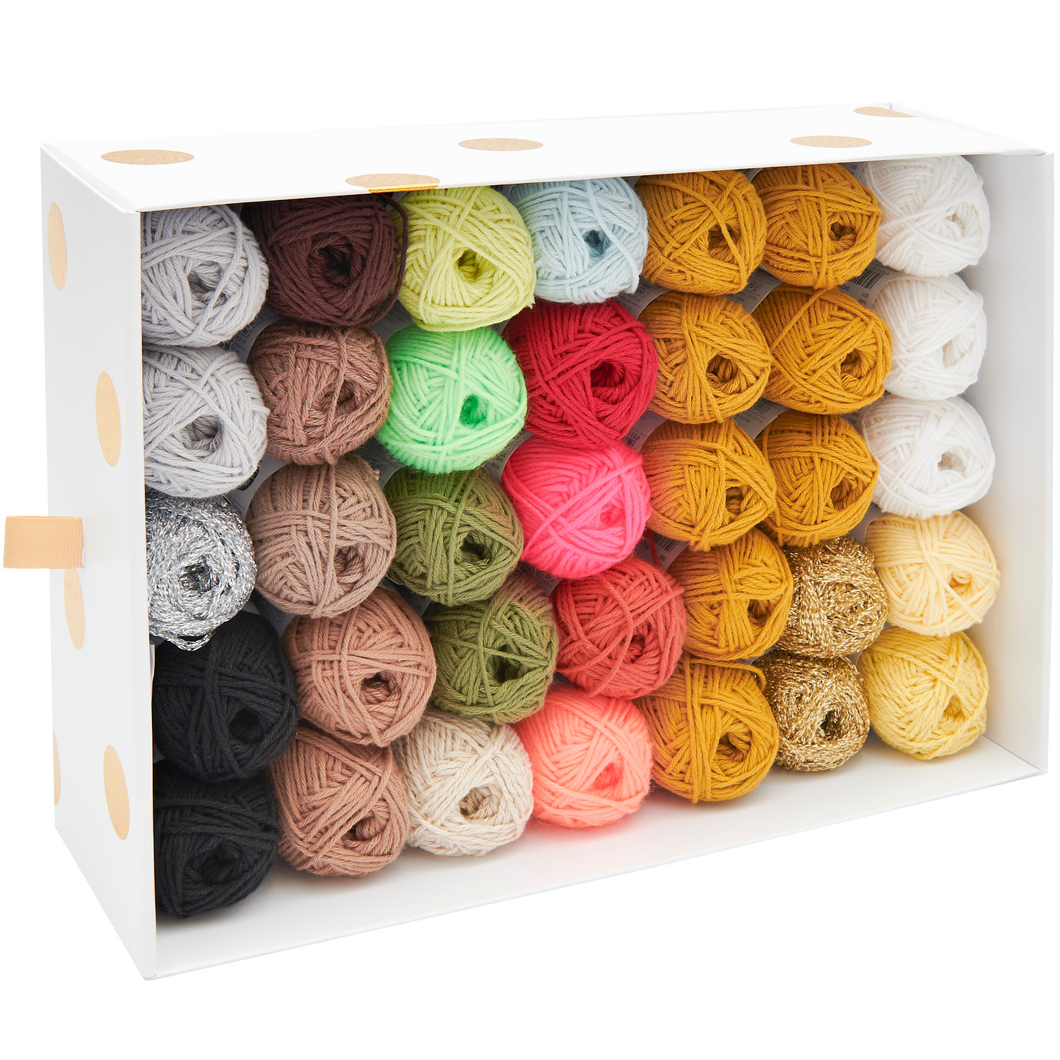 Ricorumi Set “The Winner is…” von Rico Design, 35-teilig. Bunte Garnknäuel in einer Box.