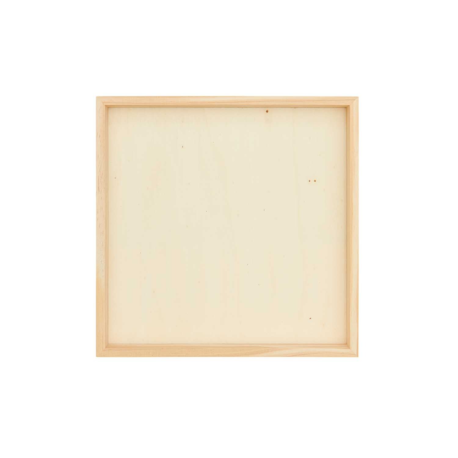 Objektrahmen natur von Rico Design: Ein quadratischer Holzrahmen in natürlichem Finish, ideal für kreative Projekte.