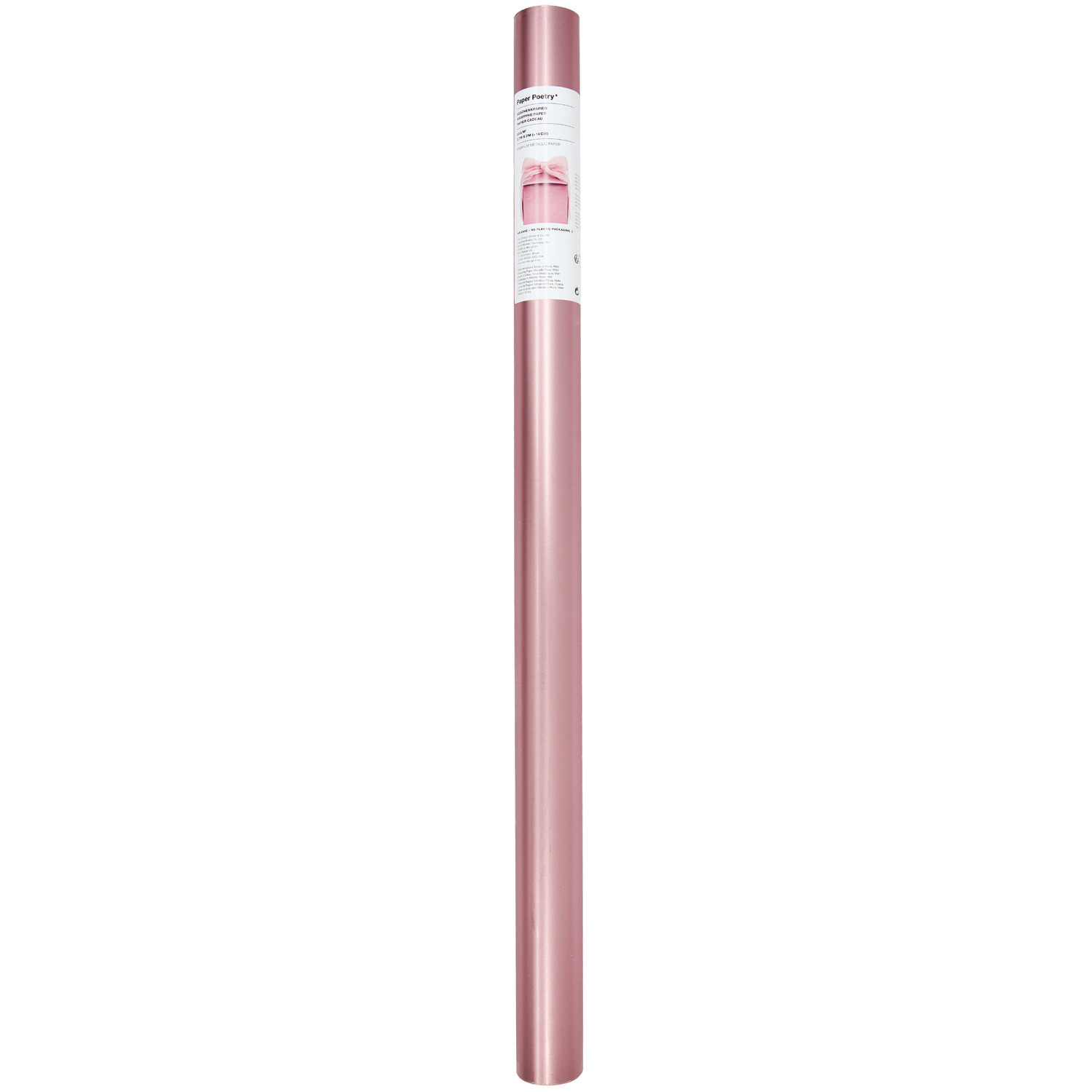Geschenkpapier Metallic Matt, rosa, 200x70cm, 80g/m², von Rico Design, ideal zum stilvollen Verpacken.