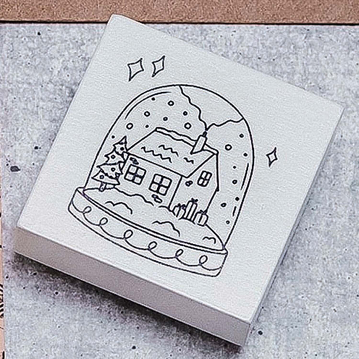 Stempel Schneekugel weiß 45x45mm von COLOP Arts & Crafts