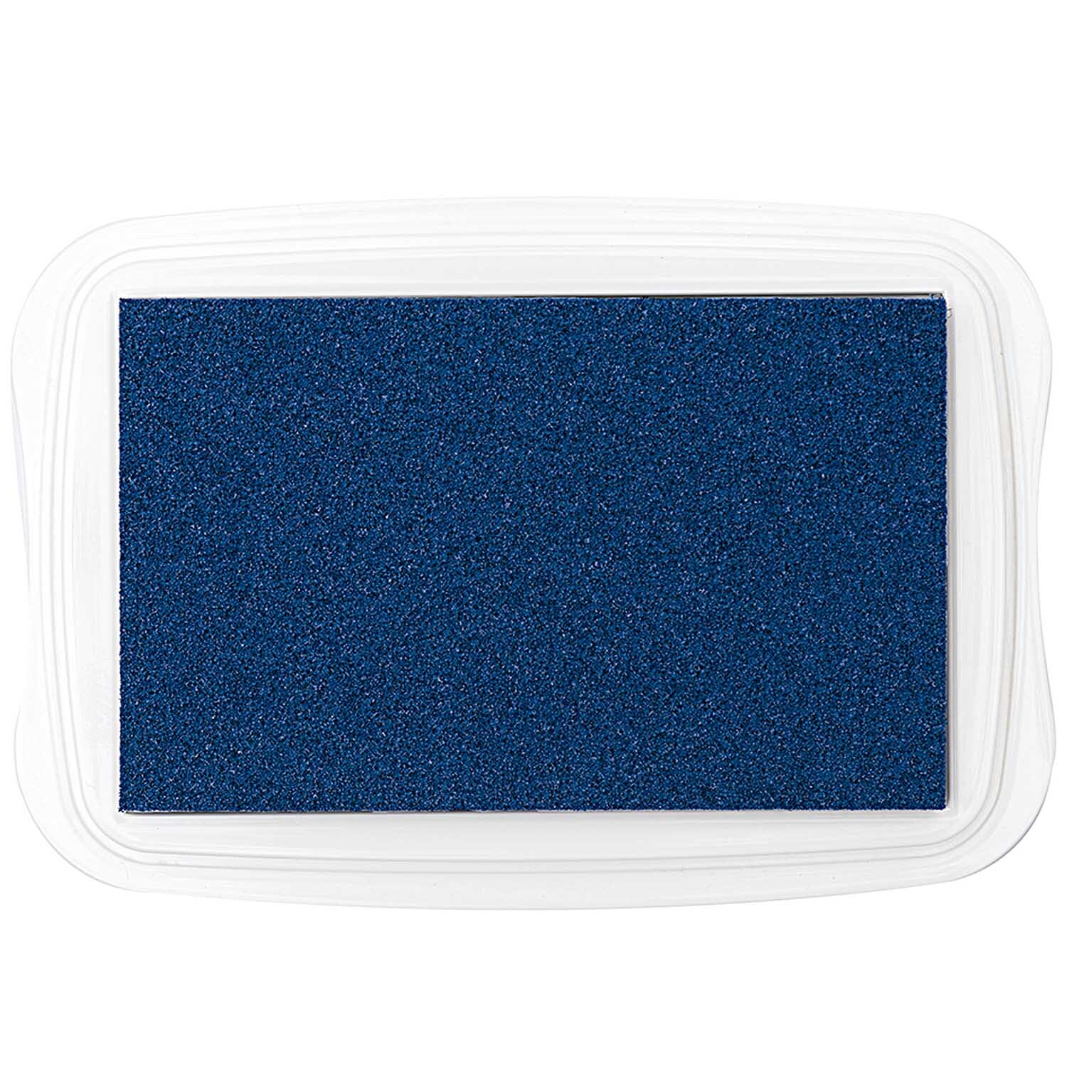 Textilstempelkissen 9x6cm von Rico Design in dunkelblau, rechteckig mit weißem Rand. Ideal für kreative Projekte.