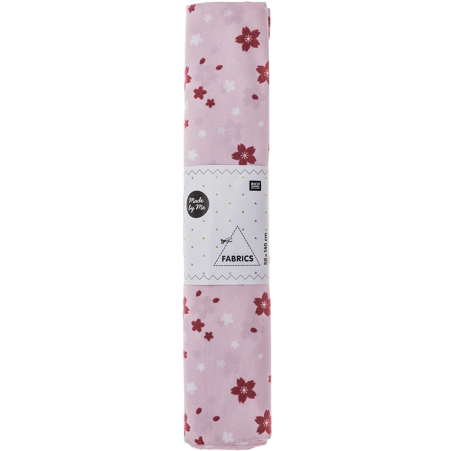 Stoff kleine Streublümchen rosa 50x140cm von Rico Design