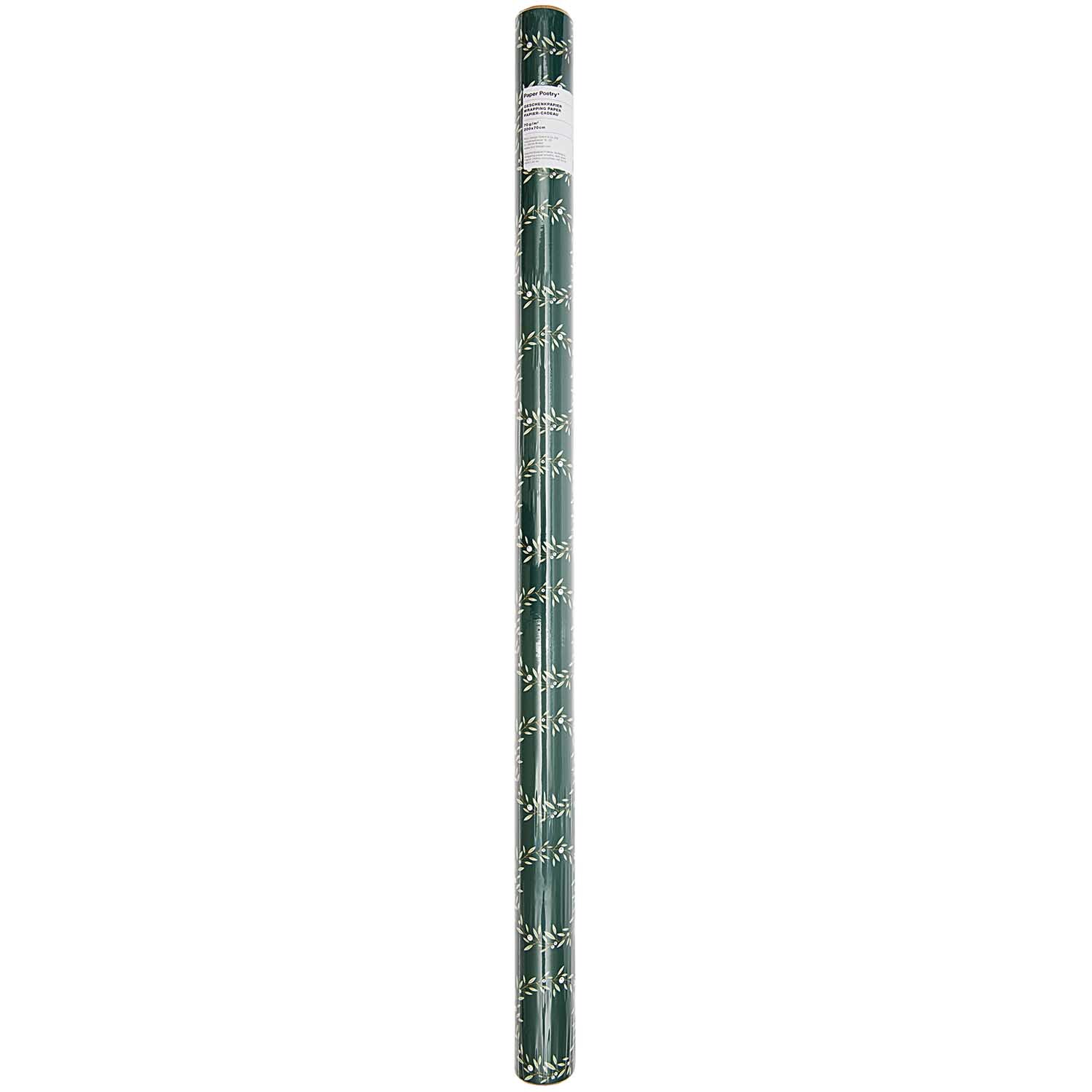 Paper Poetry Geschenkpapier Kränze grün 70cm 2m 70g/m² von Rico Design