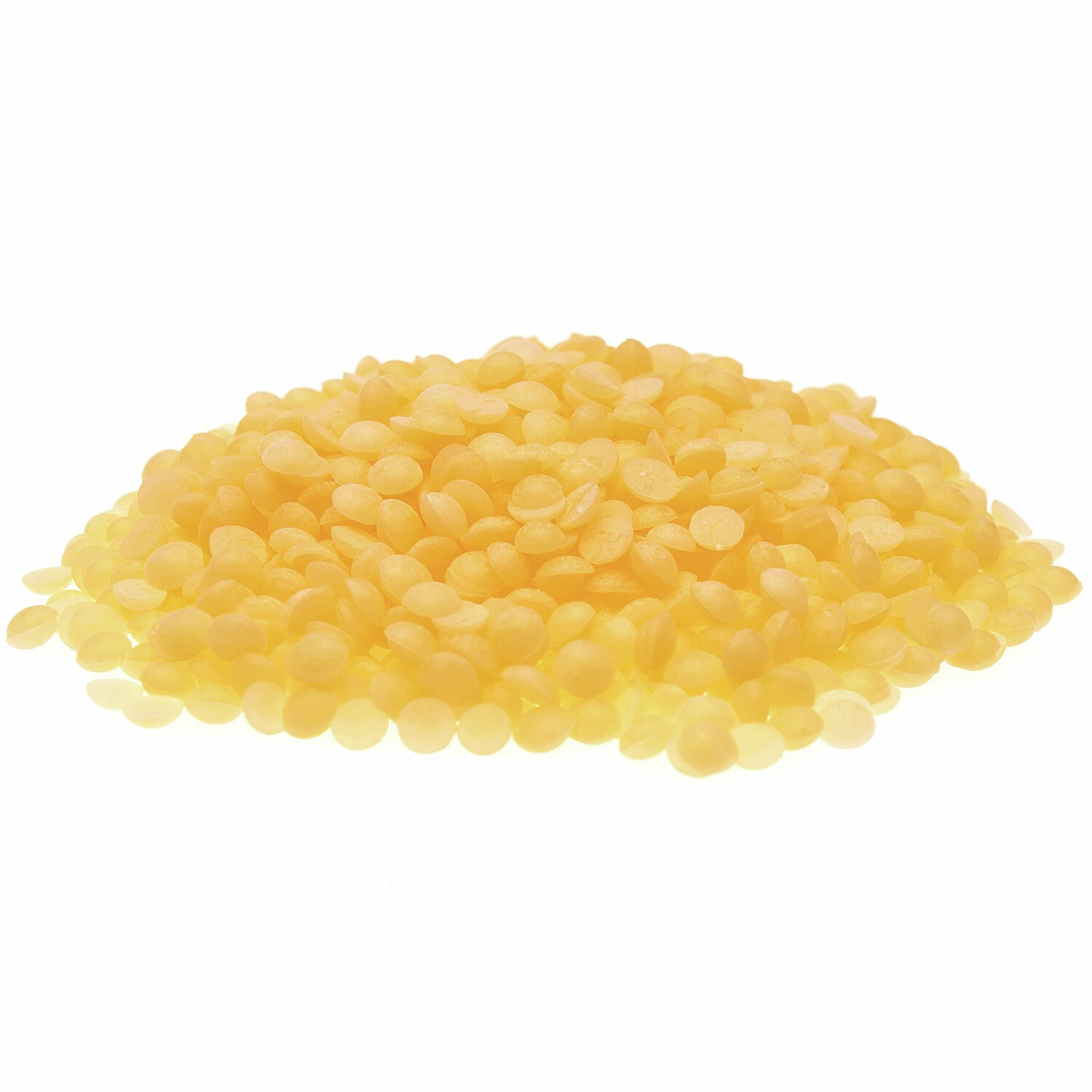 Bienenwachs Pastillen von Rico Design, 200g, lose ausgebreitet, feine Wachspellets für DIY-Kerzen, Naturkosmetik und kreative Bastelprojekte