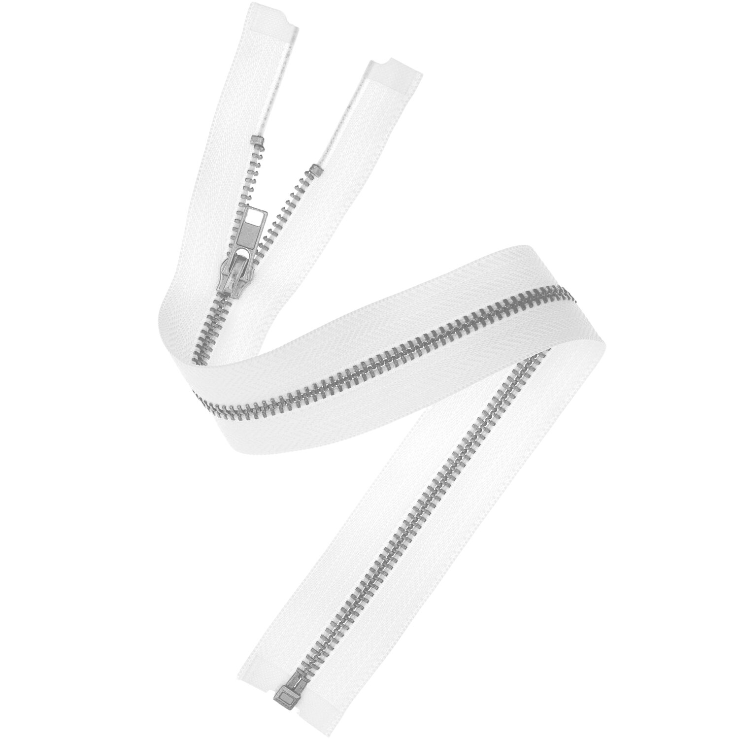 Metall Reißverschluss 3mm von Rico Design mit feinen Zähnen, schmalem Band und verdecktem Schieber, ideal für Nähprojekte und hochwertige Bekleidung