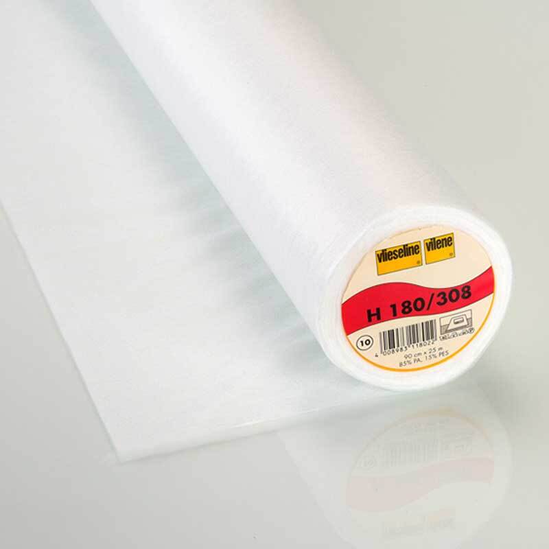 Vlieseline H180 90cm: Eine weiße Rolle Einlage von Swafing, ideal für leichte Stoffe.