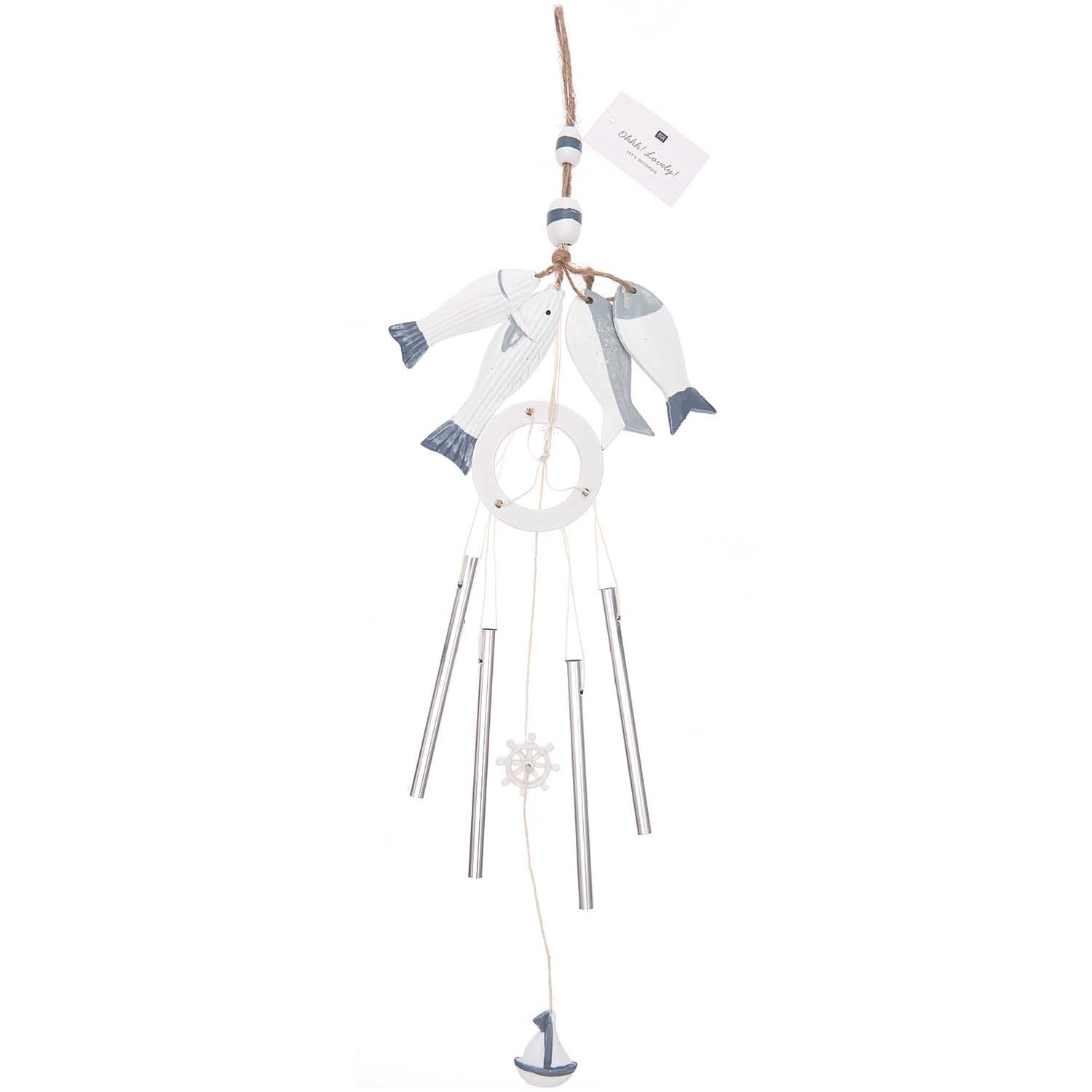 Windspiel maritim blau-weiß 60cm von Rico Design