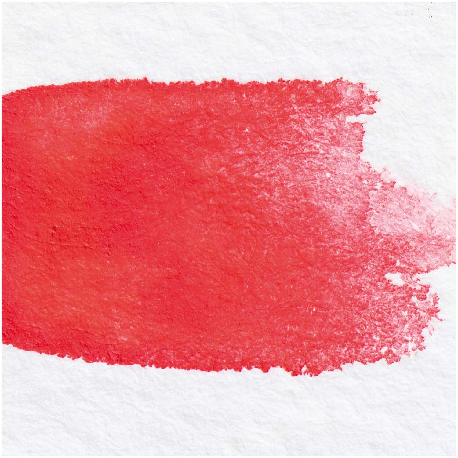 ART Künstler Aquarellfarbe halbes Näpfchen in leuchtendem Rot von Rico Design auf Papier.