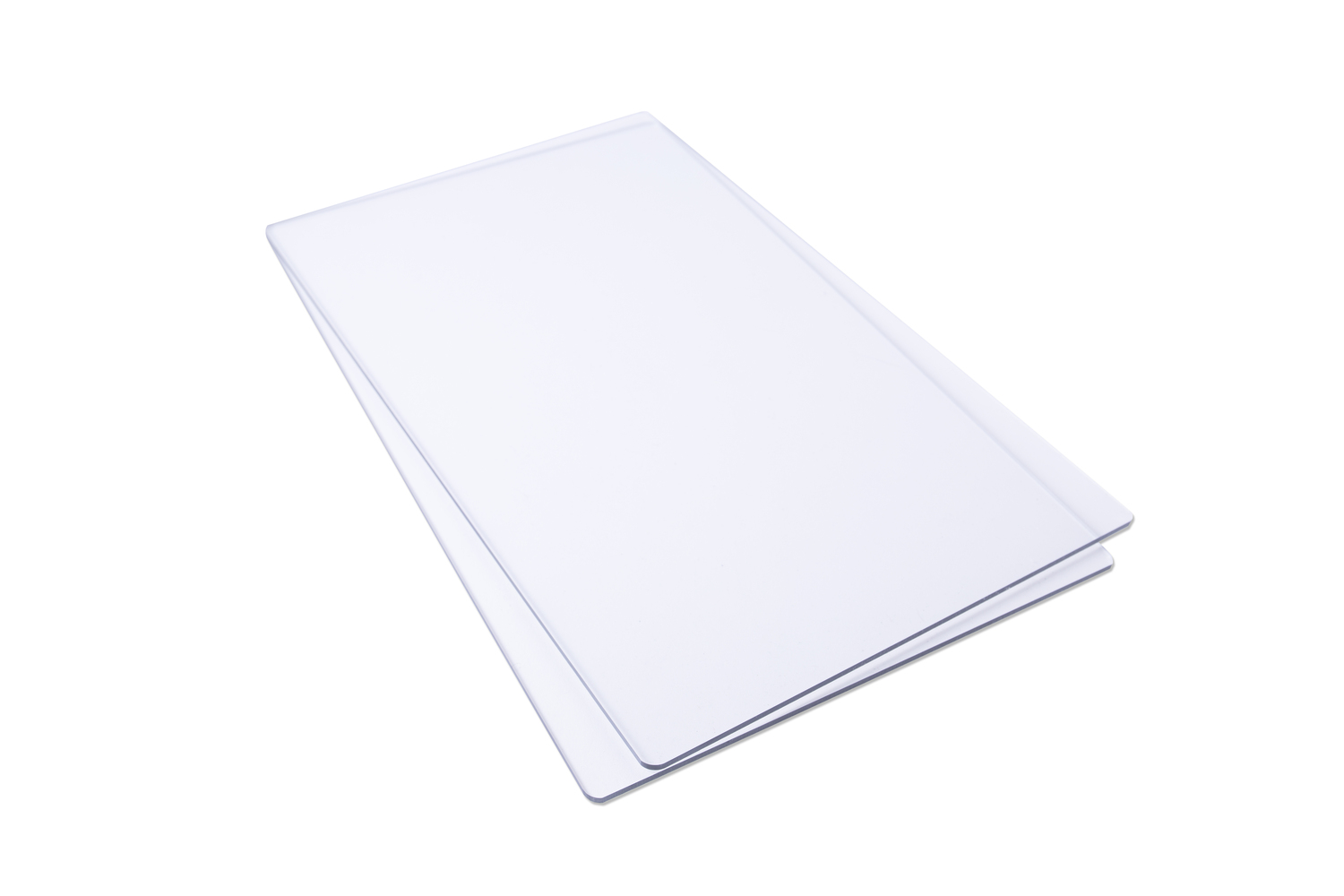Schneideplatten 2 Stück von Sizzix: Zwei rechteckige, transparente Platten für präzises Schneiden. Ideal für Bastelprojekte.