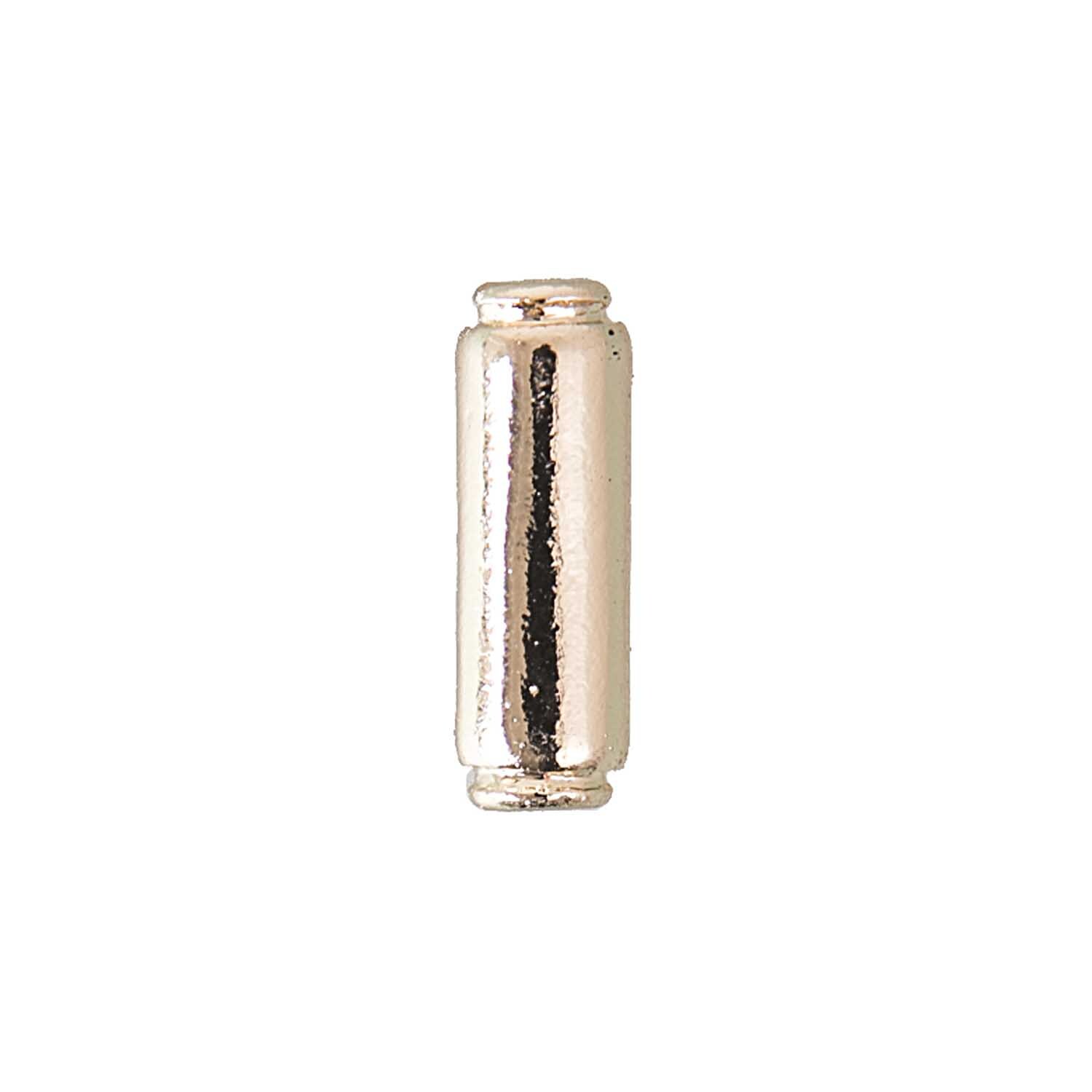Verschluss Tube gold 17x6mm von Rico Design, zylindrisch, glänzend, ideal für Schmuckdesign.