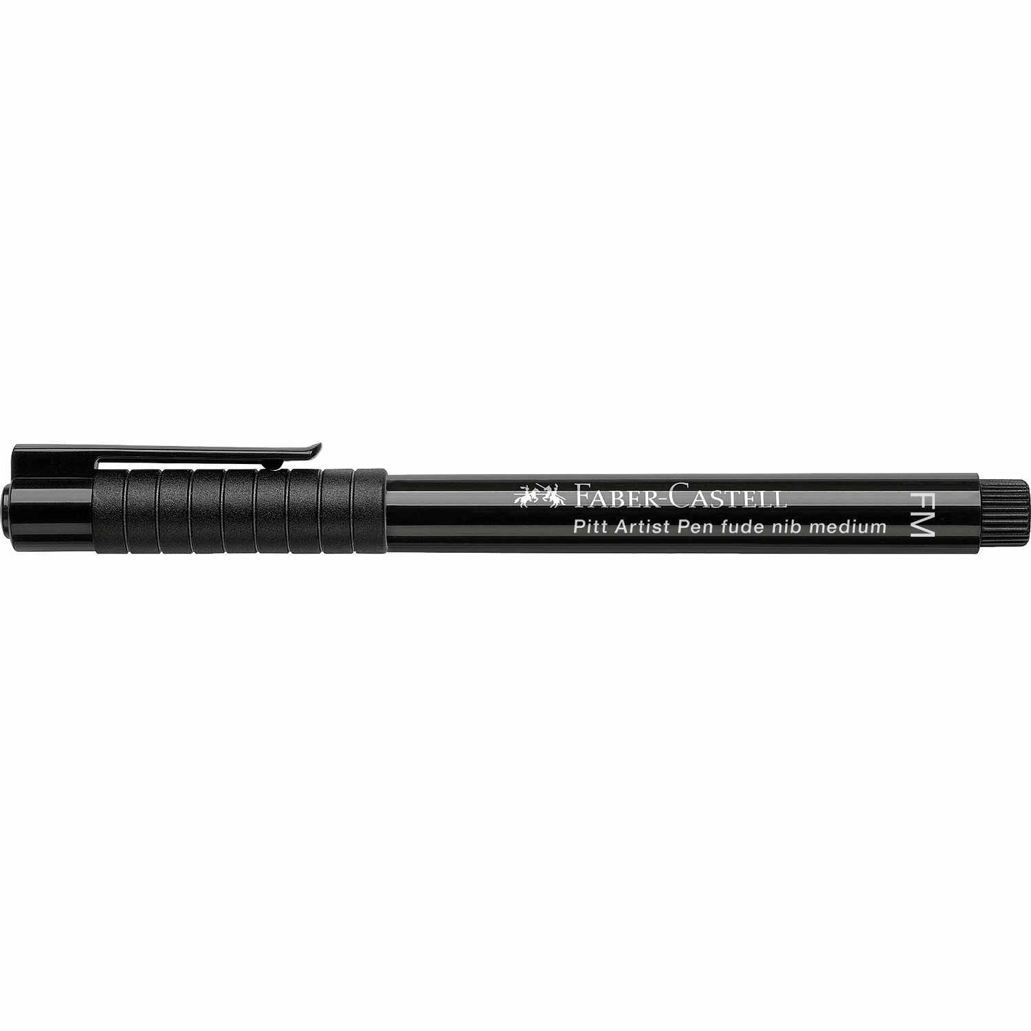 PITT artist pen schwarz fude Medium von Faber Castell, ideal für präzises Zeichnen und Skizzieren.